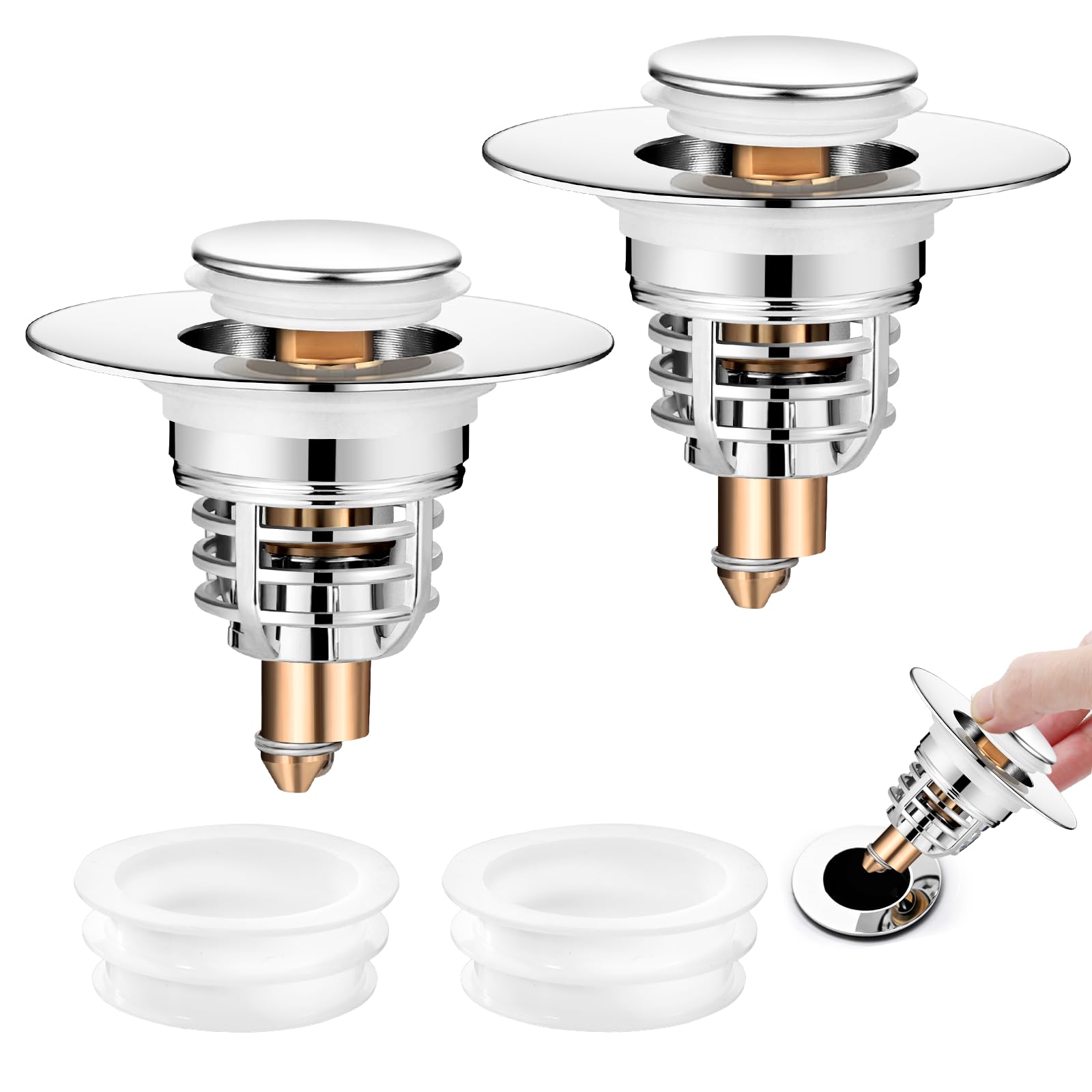 Diboniur 2 Pezzi Tappo Lavandino Bagno Universale