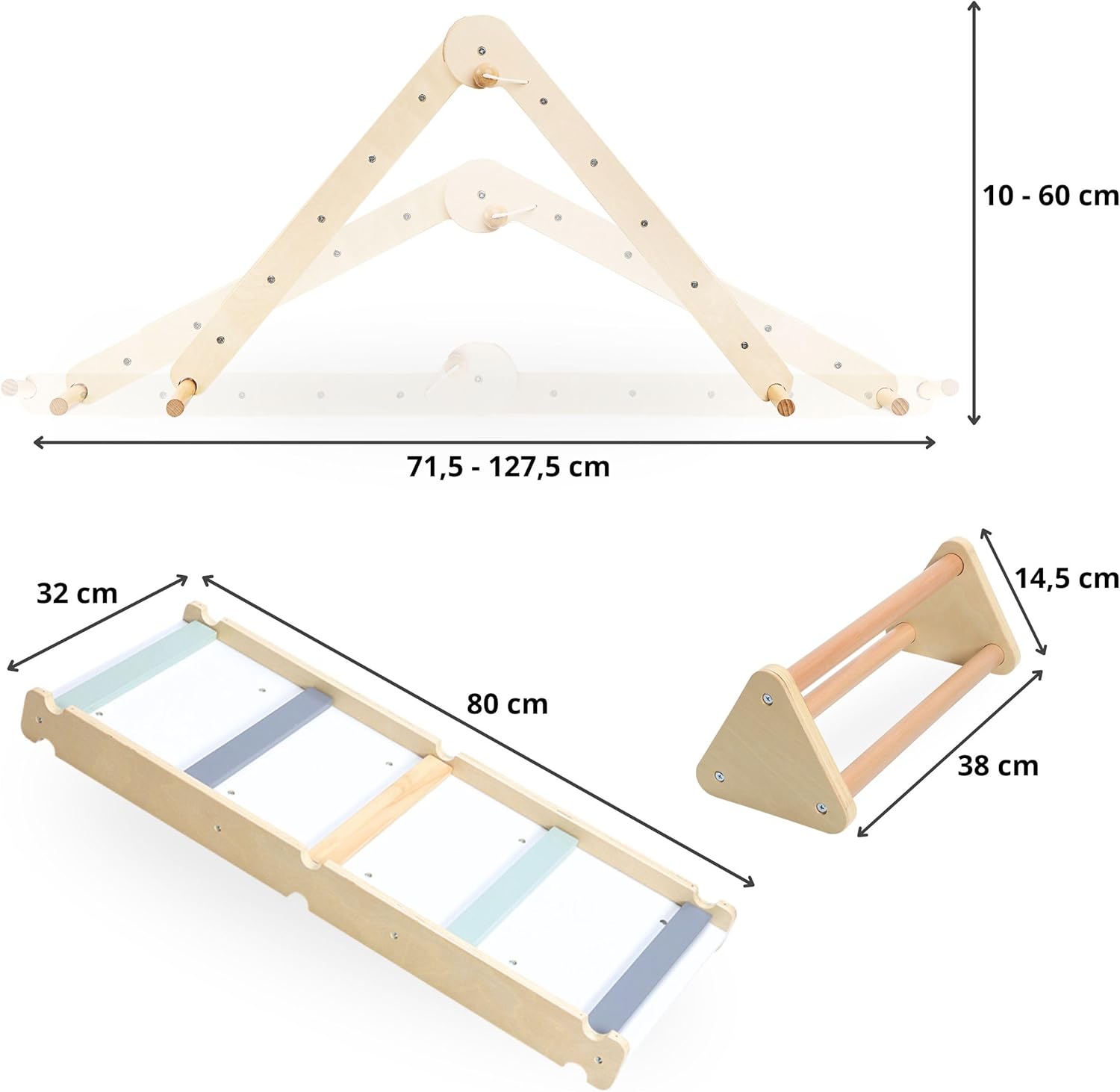 Mamabrum Parco Giochi in Legno con Scaletta e Arrampicata - immagine 5