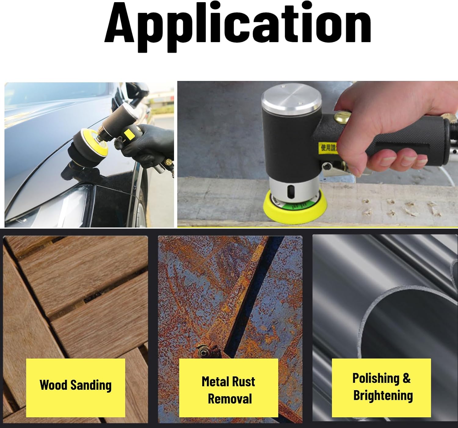 Lucidatrice Orbitale Pneumatica in Lega Mini - immagine 5