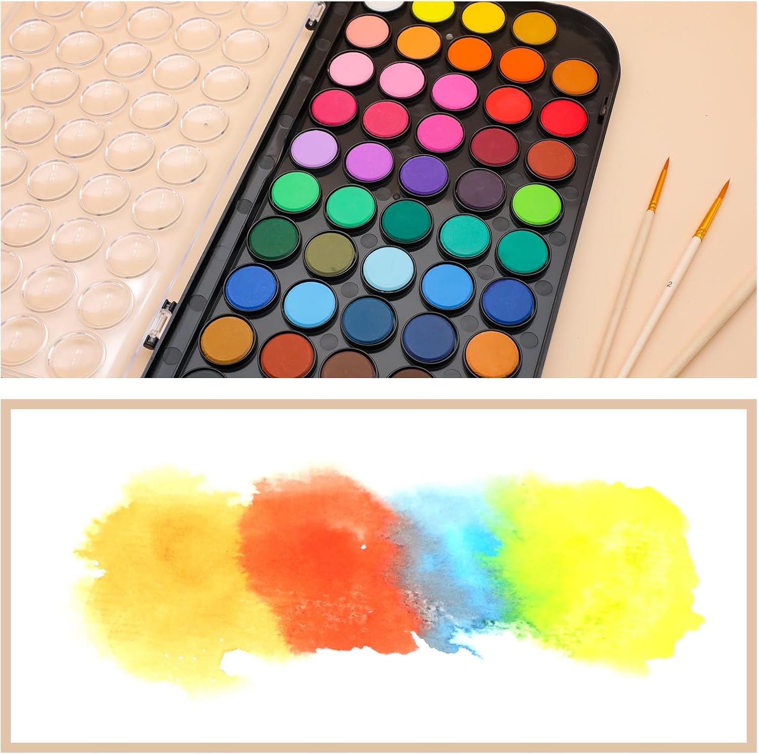Artecho Set di Pittura ad Acquerello 48 Colori - immagine 3