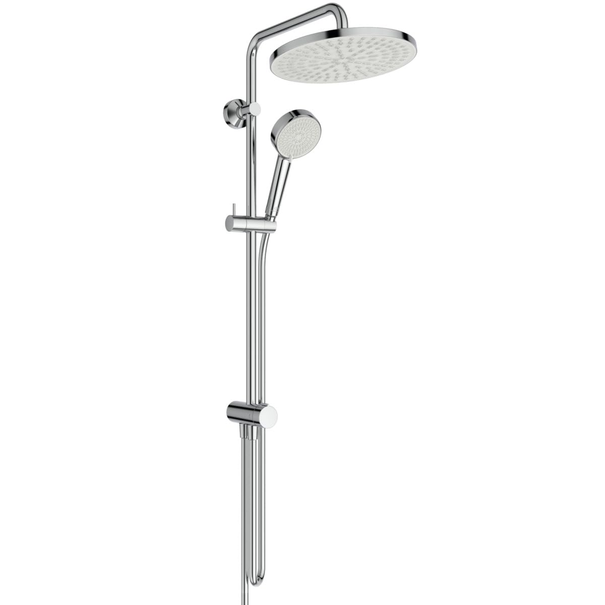 Ideal Standard Ceratwist T25 Sistema doccia a vista, soffione Eco a risparmio idrico da combinare con raccordi a parete o raccordo a gomito - cromato (260 x 501 x 759 mm)