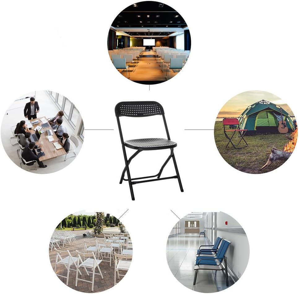 Hjh Office Sedia Pieghevole TUDELA XXL PRO, Nera - immagine 4