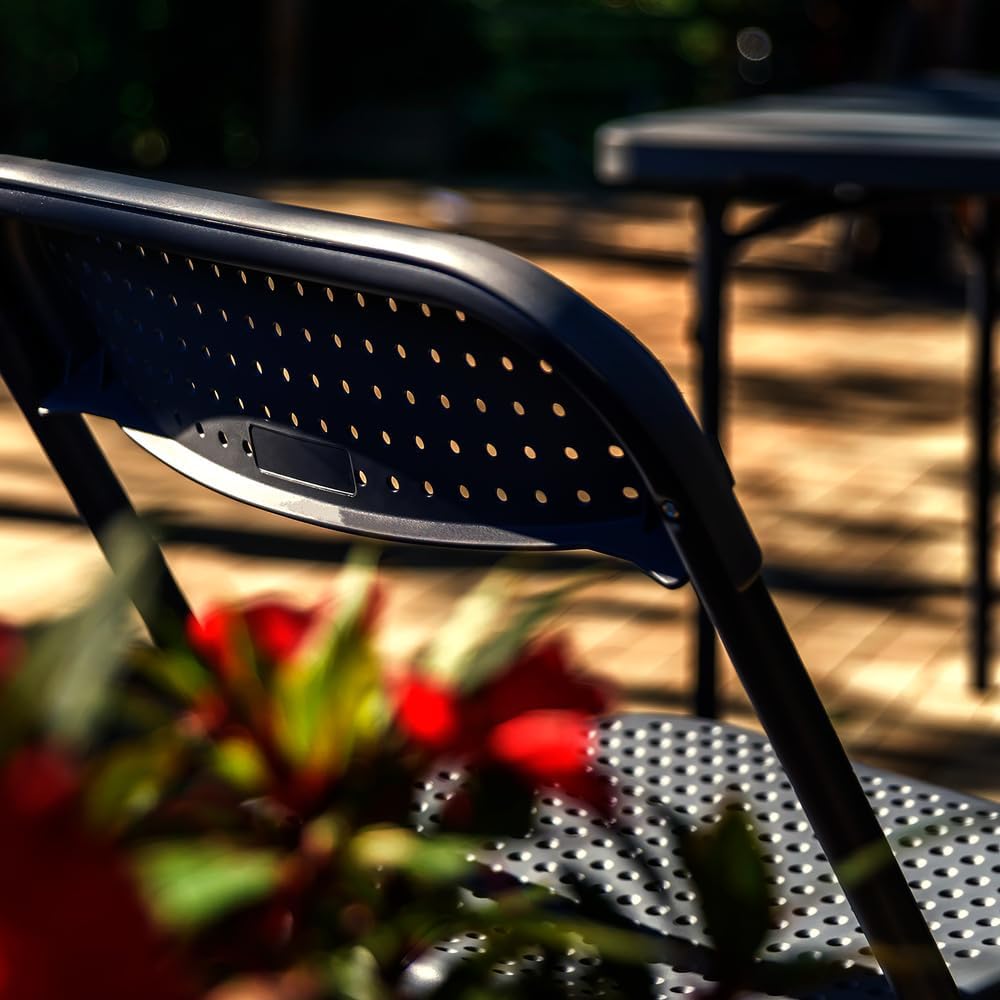 Hjh Office Sedia Pieghevole TUDELA XXL PRO, Nera - immagine 7