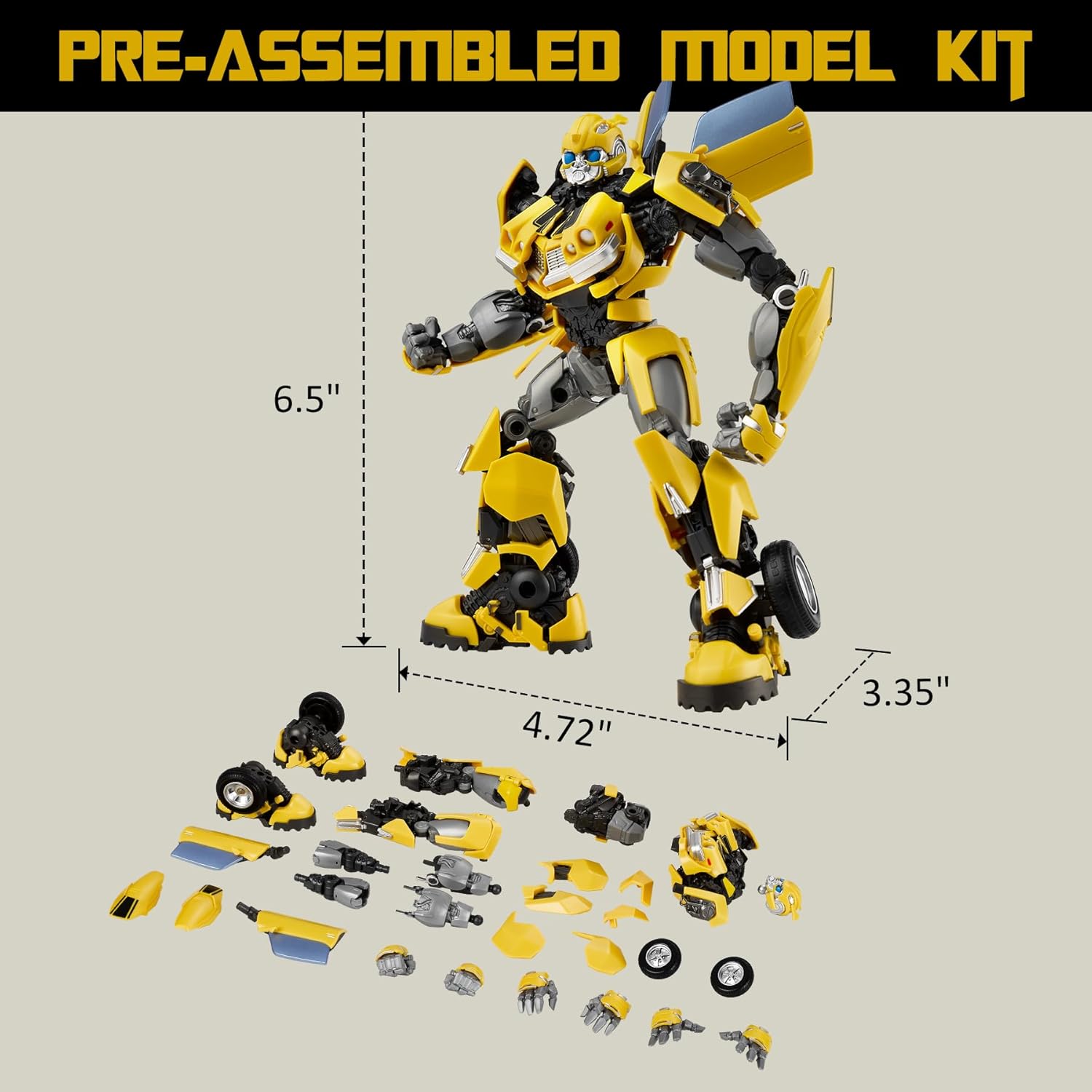 YOLOPARK Bumblebee Transformers Action Figure 6,5" - immagine 4