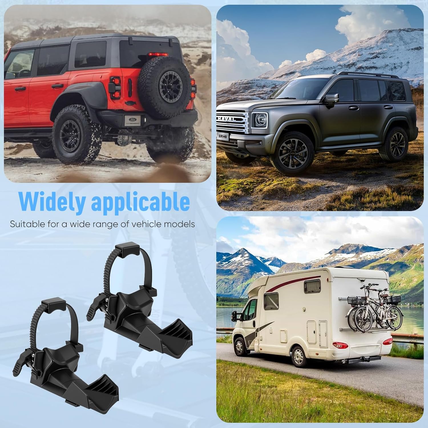 Set 2 Pezzi Ricambio Universale per Portabici Posteriore - immagine 7