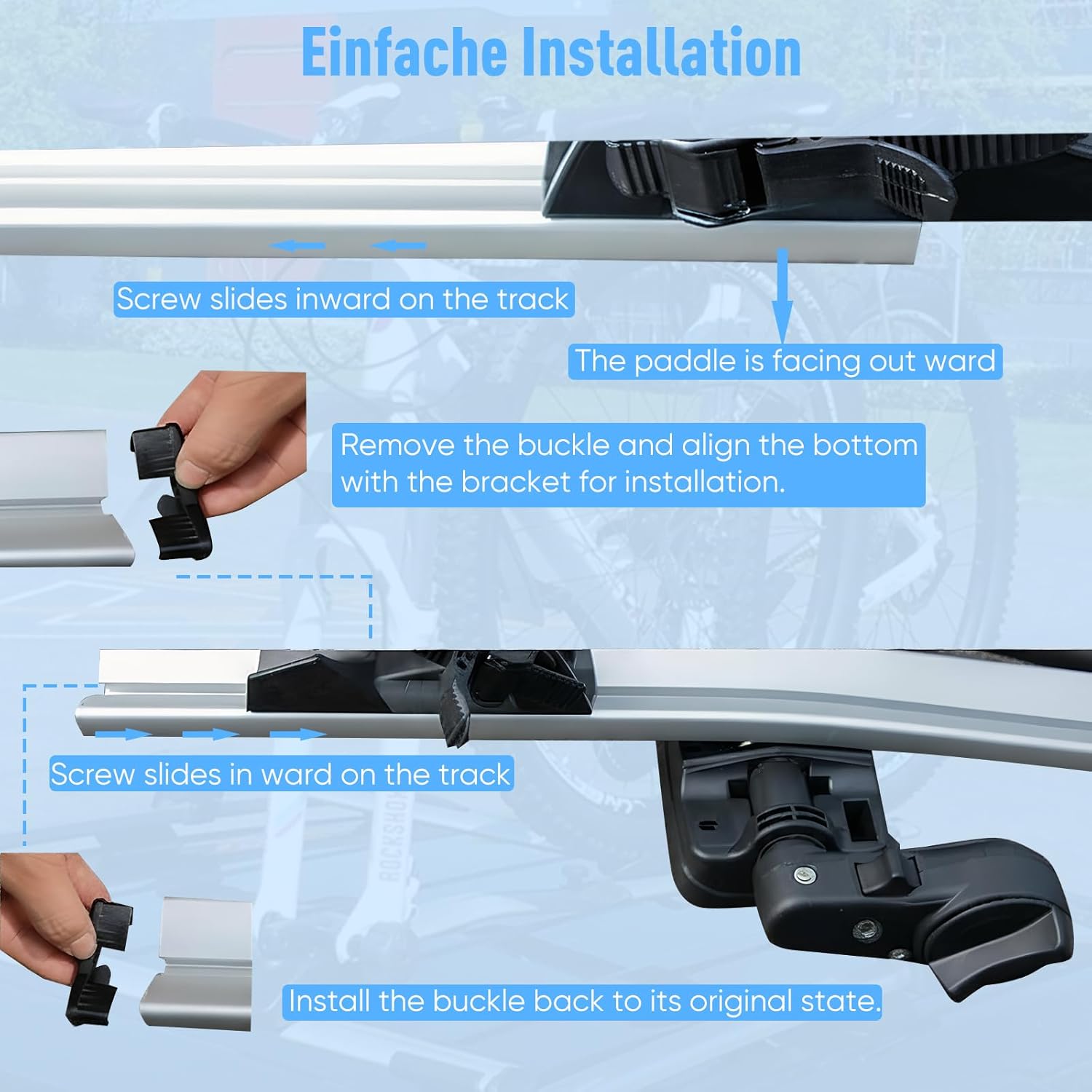 Set 2 Pezzi Ricambio Universale per Portabici Posteriore - immagine 8