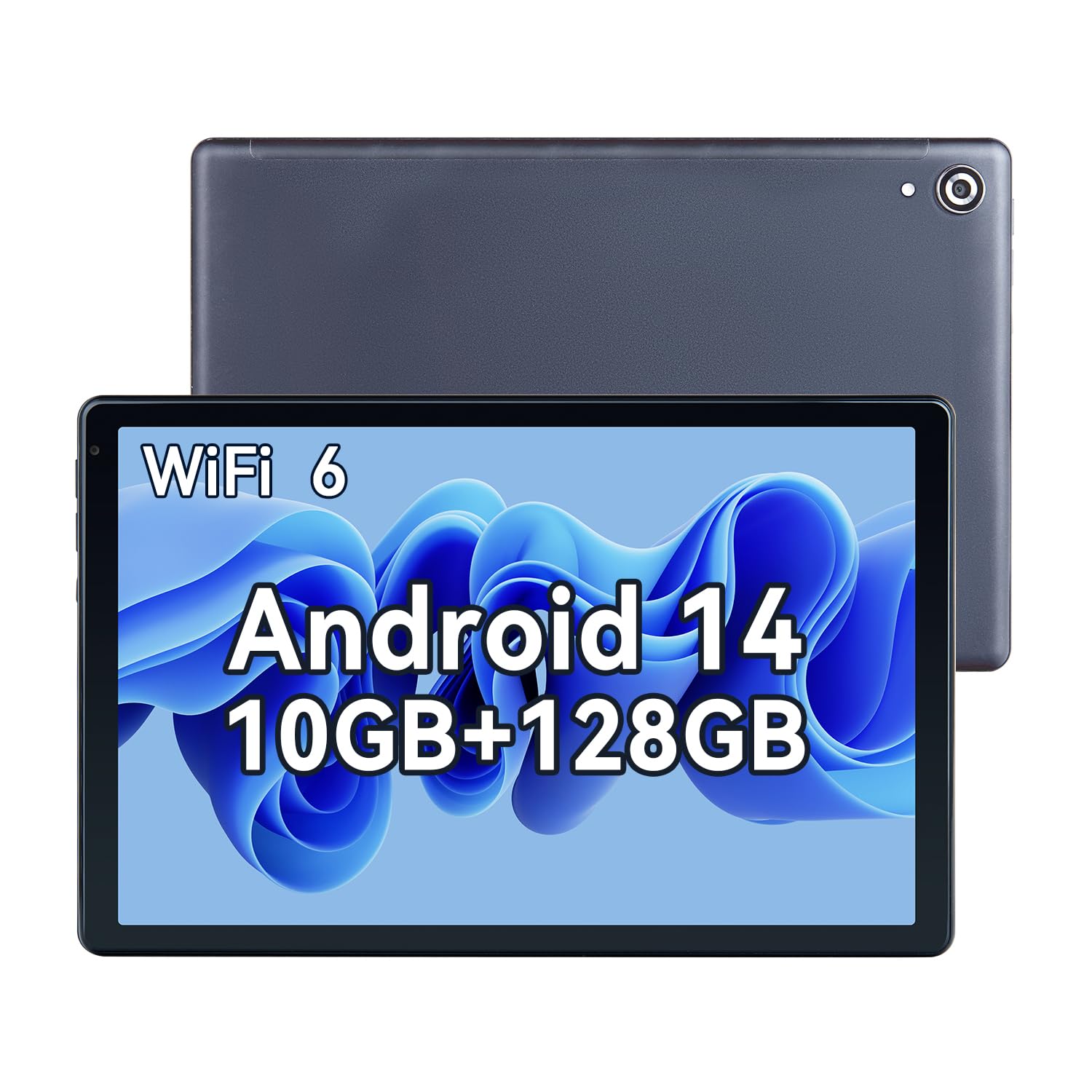 Tablet Android 14 - 10GB RAM 128GB ROM, Grigio
