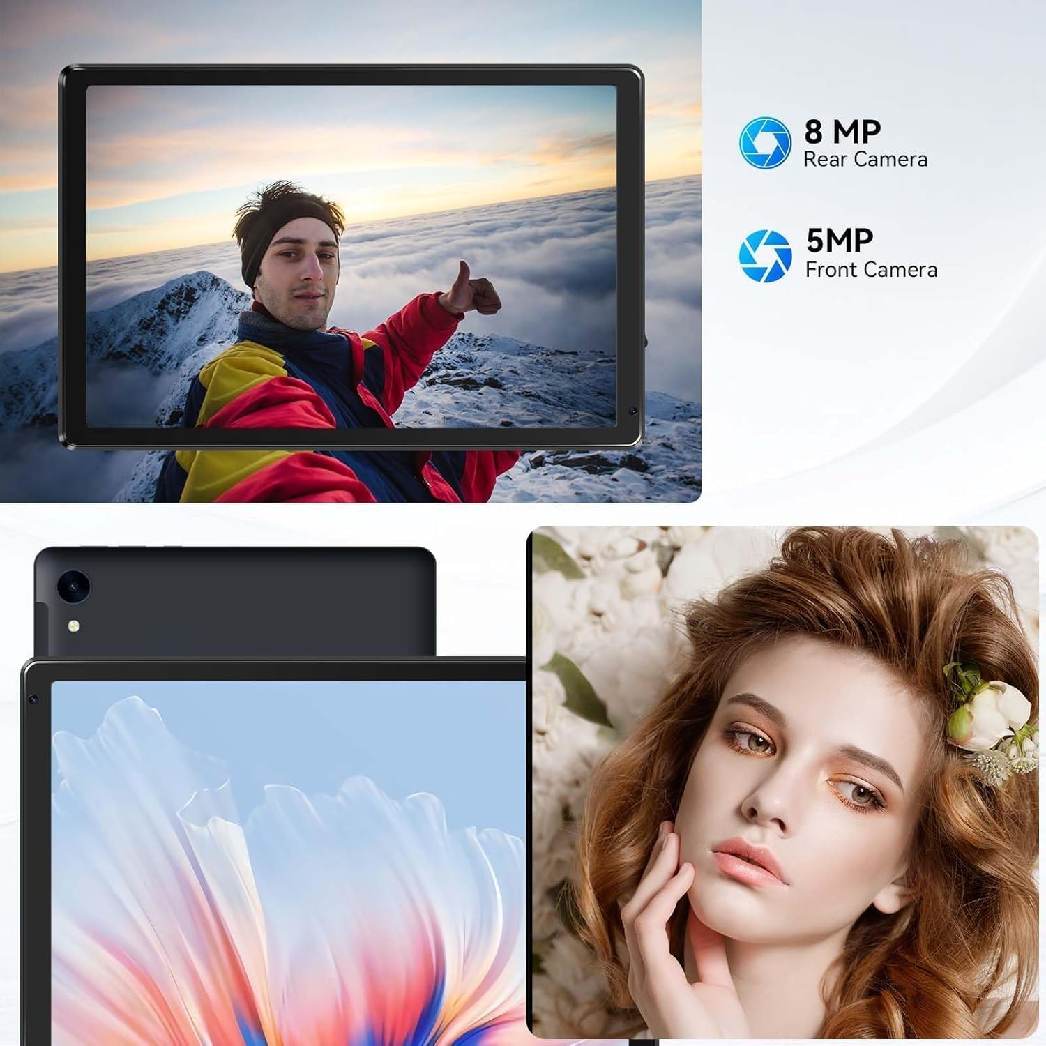 Tablet Android 14 - 10GB RAM 128GB ROM, Grigio - immagine 6