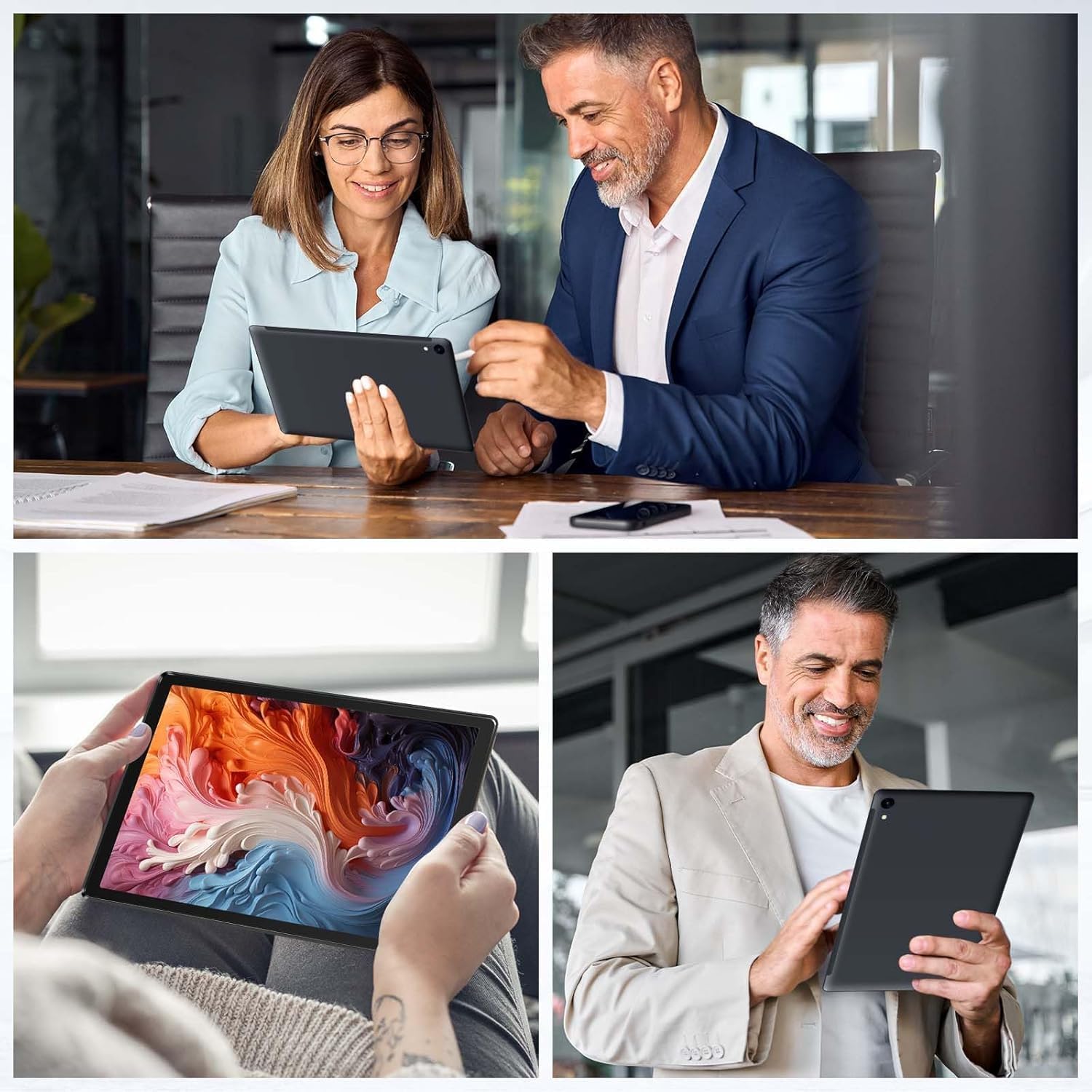 Tablet Android 14 - 10GB RAM 128GB ROM, Grigio - immagine 7