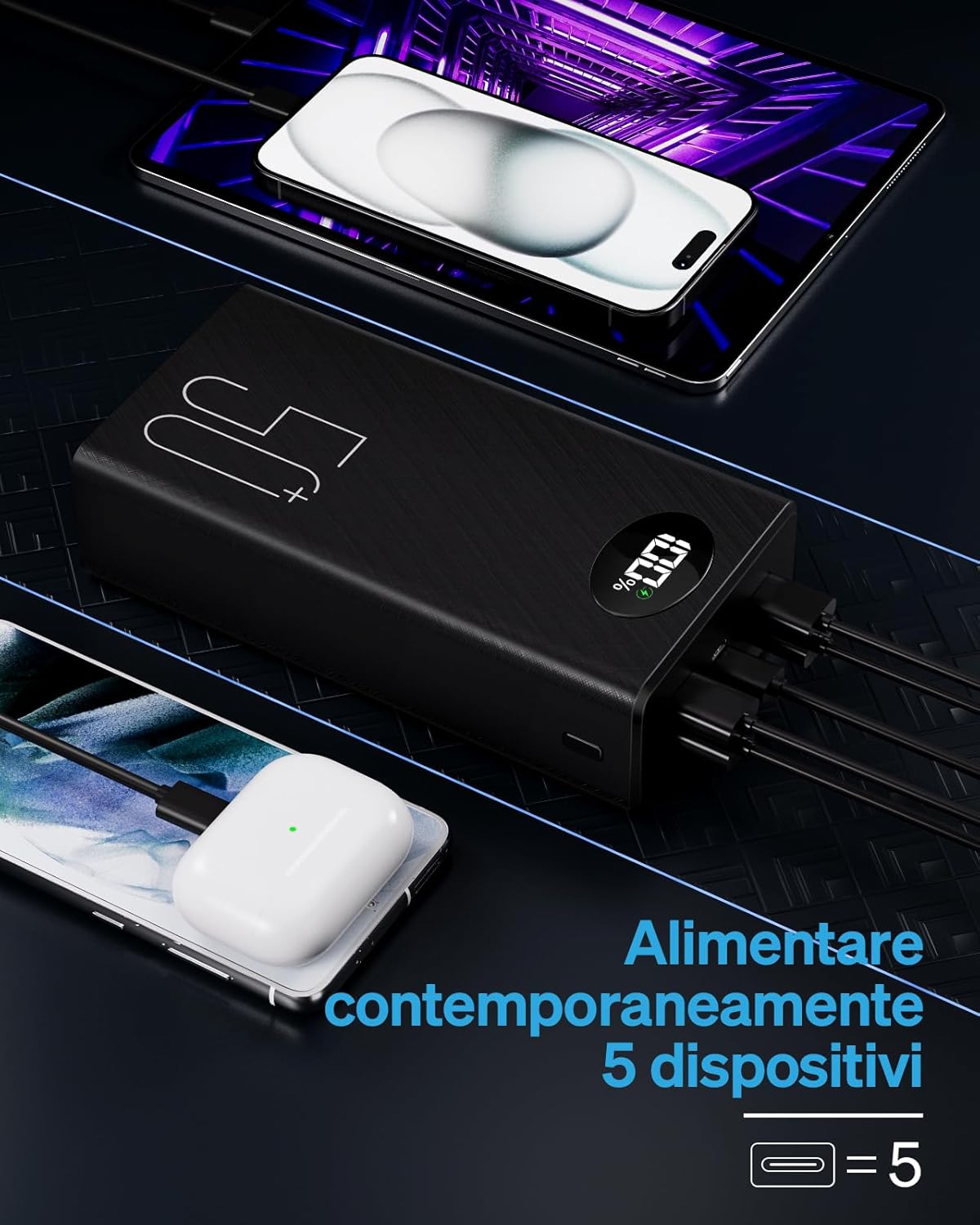 Power Bank 50000mAh - Caricatore Portatile 22,5W - immagine 7