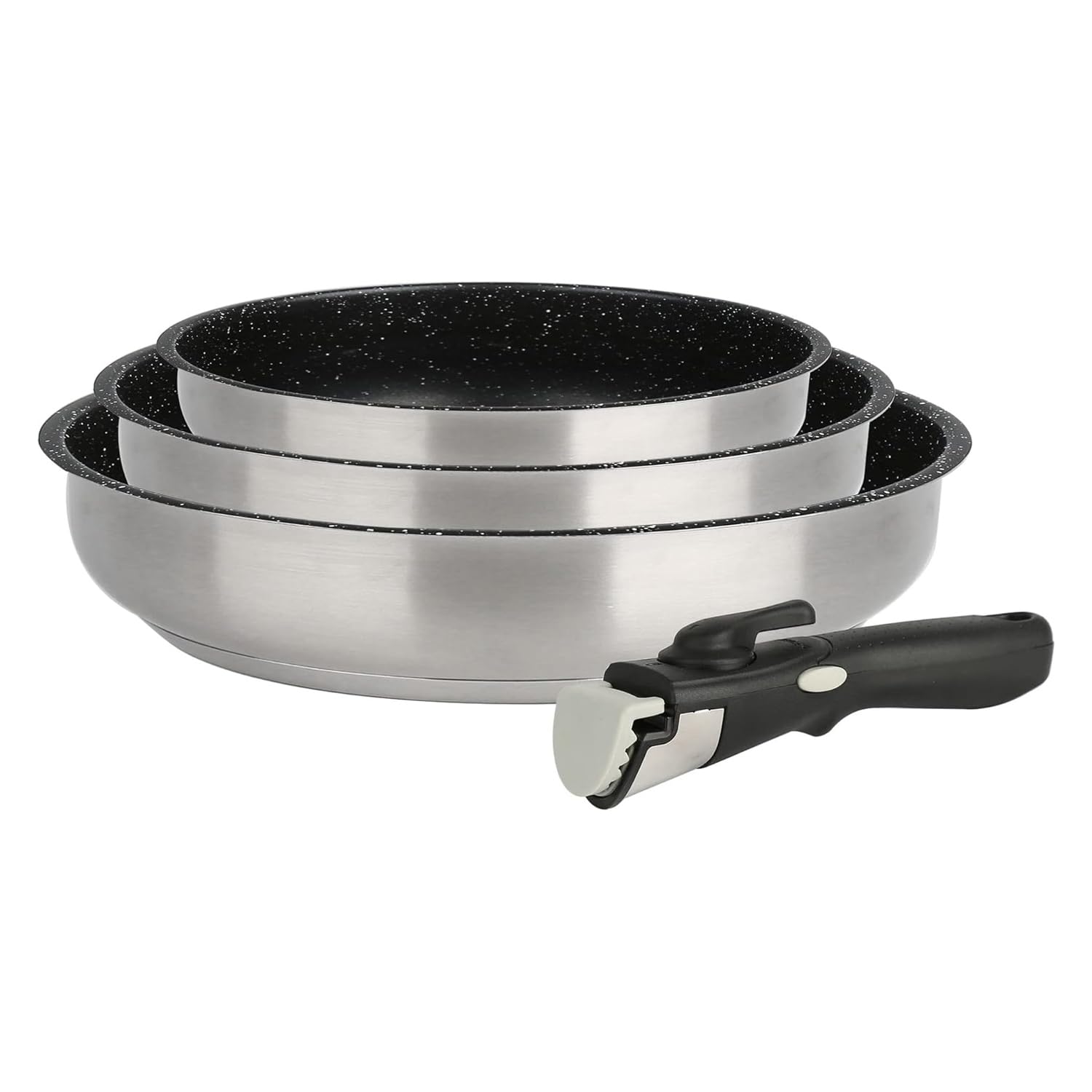 Kamberg Set Pentole 4 Pezzi in Acciaio Inossidabile