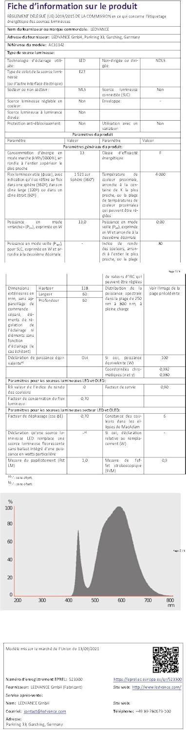 Osram LED Base Classic A E27 4000K (3 pezzi) - immagine 2