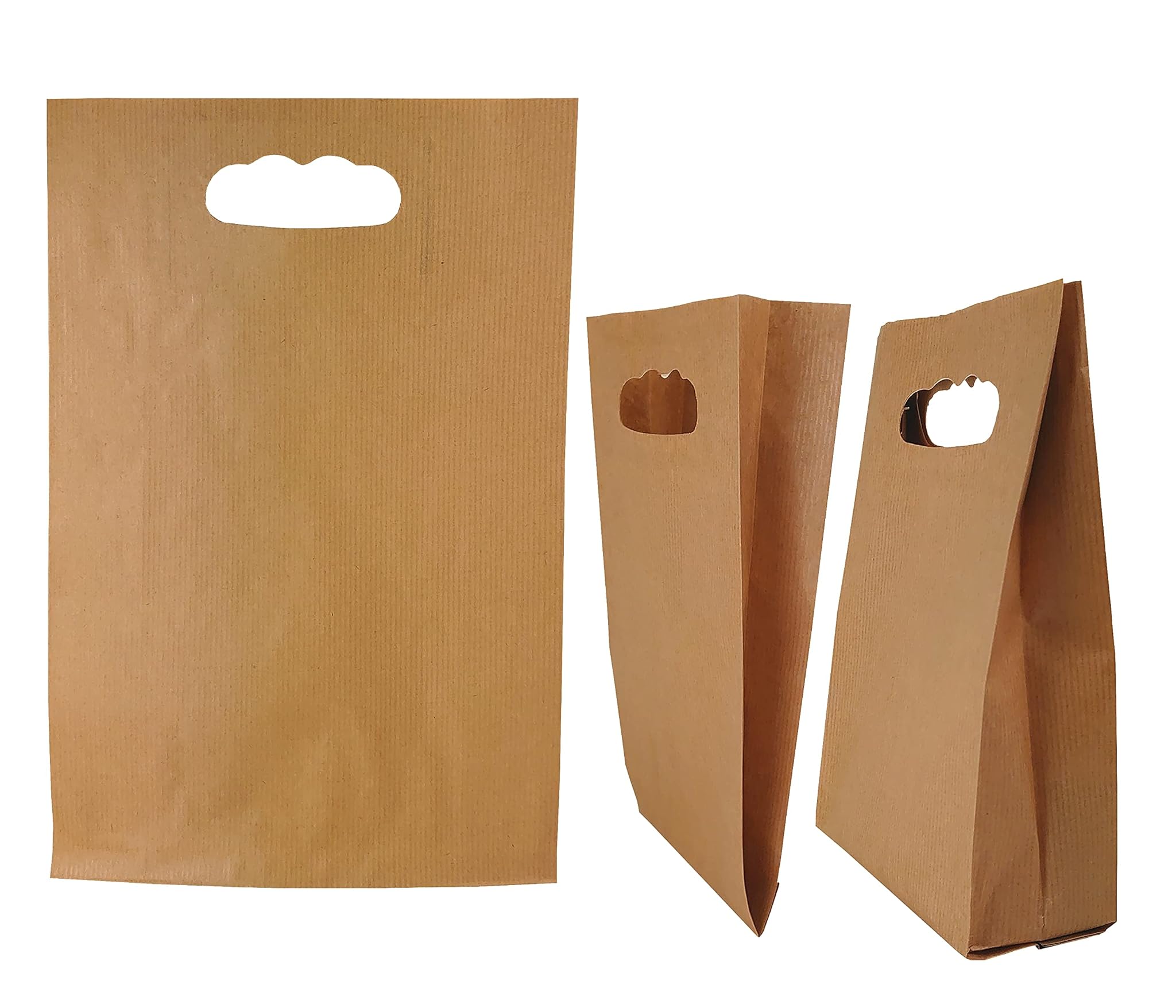 Paknor® 50 Sacchetti Carta Marroni con Maniglia