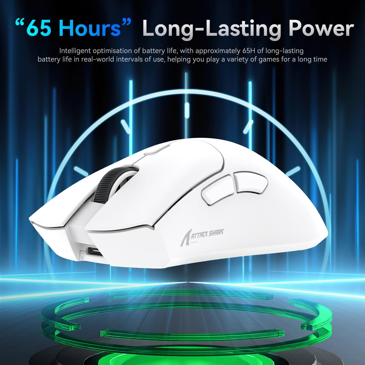 Attack Shark Mouse R1 SUPERLIGHT Gaming Wireless 59g - immagine 4