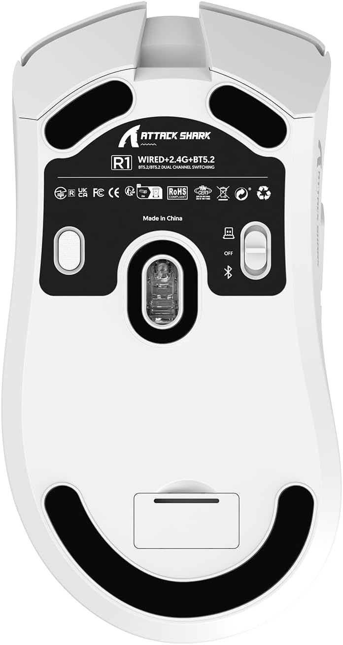 Attack Shark Mouse R1 SUPERLIGHT Gaming Wireless 59g - immagine 9