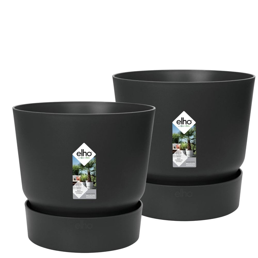 elho Greenville - Vaso da Fiori Rotondo Ø 30 cm (2 pz)