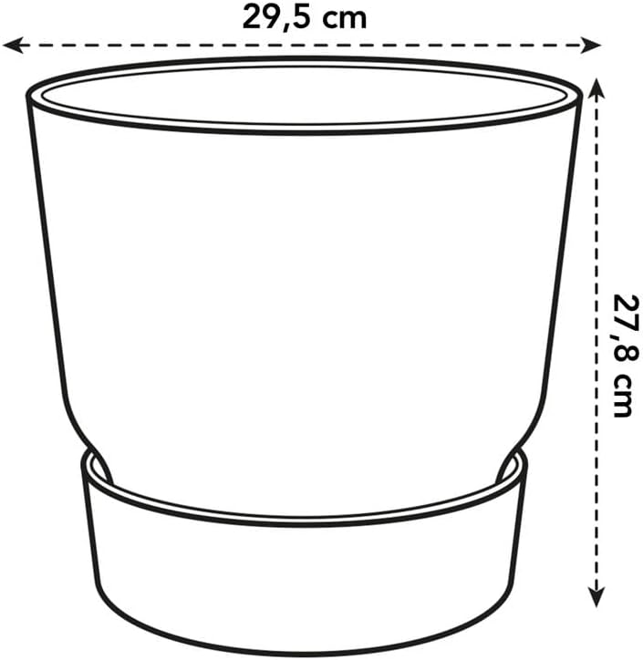 elho Greenville - Vaso da Fiori Rotondo Ø 30 cm (2 pz) - immagine 4