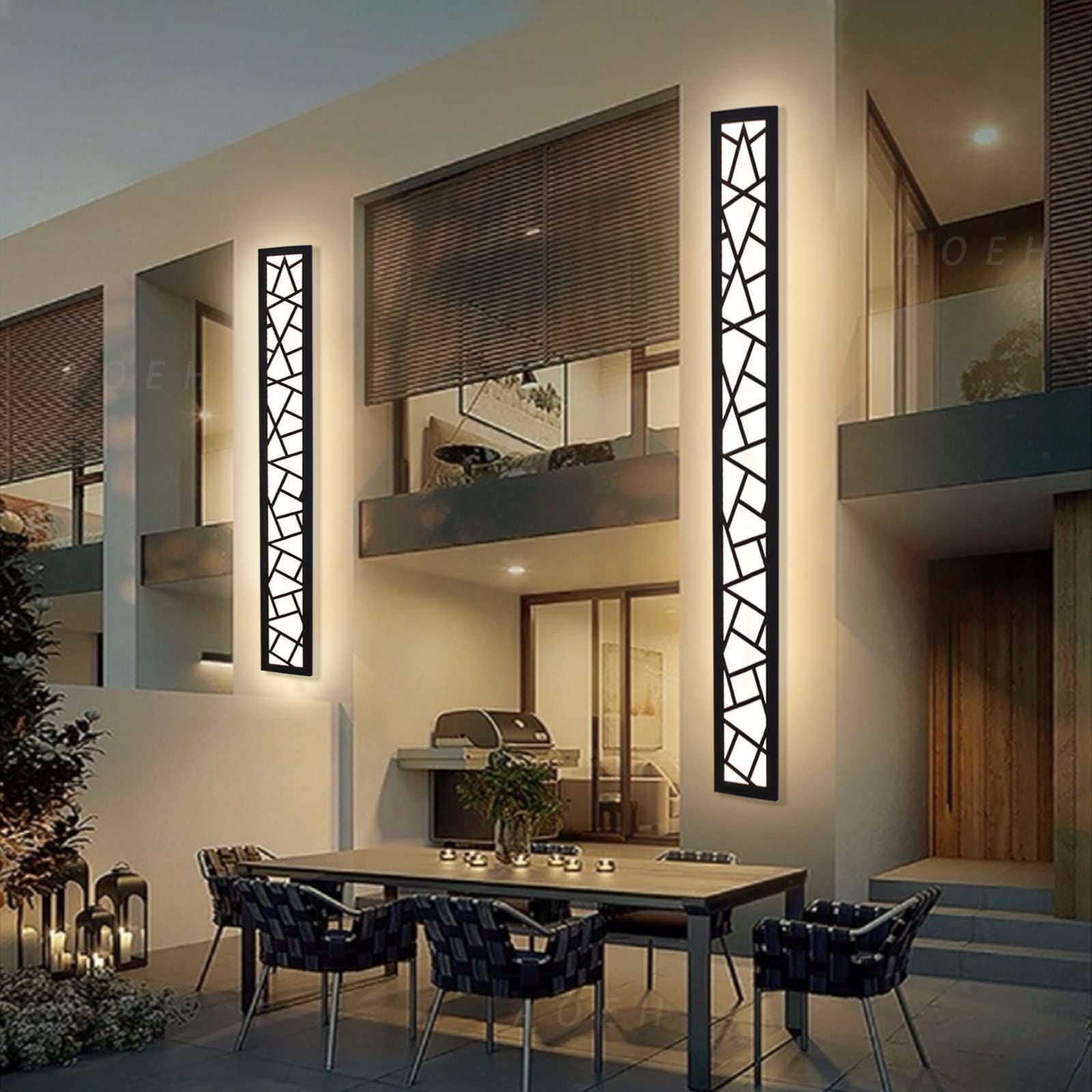 Appliques LED Lunga Impermeabile IP65, Bianco Caldo L115cm