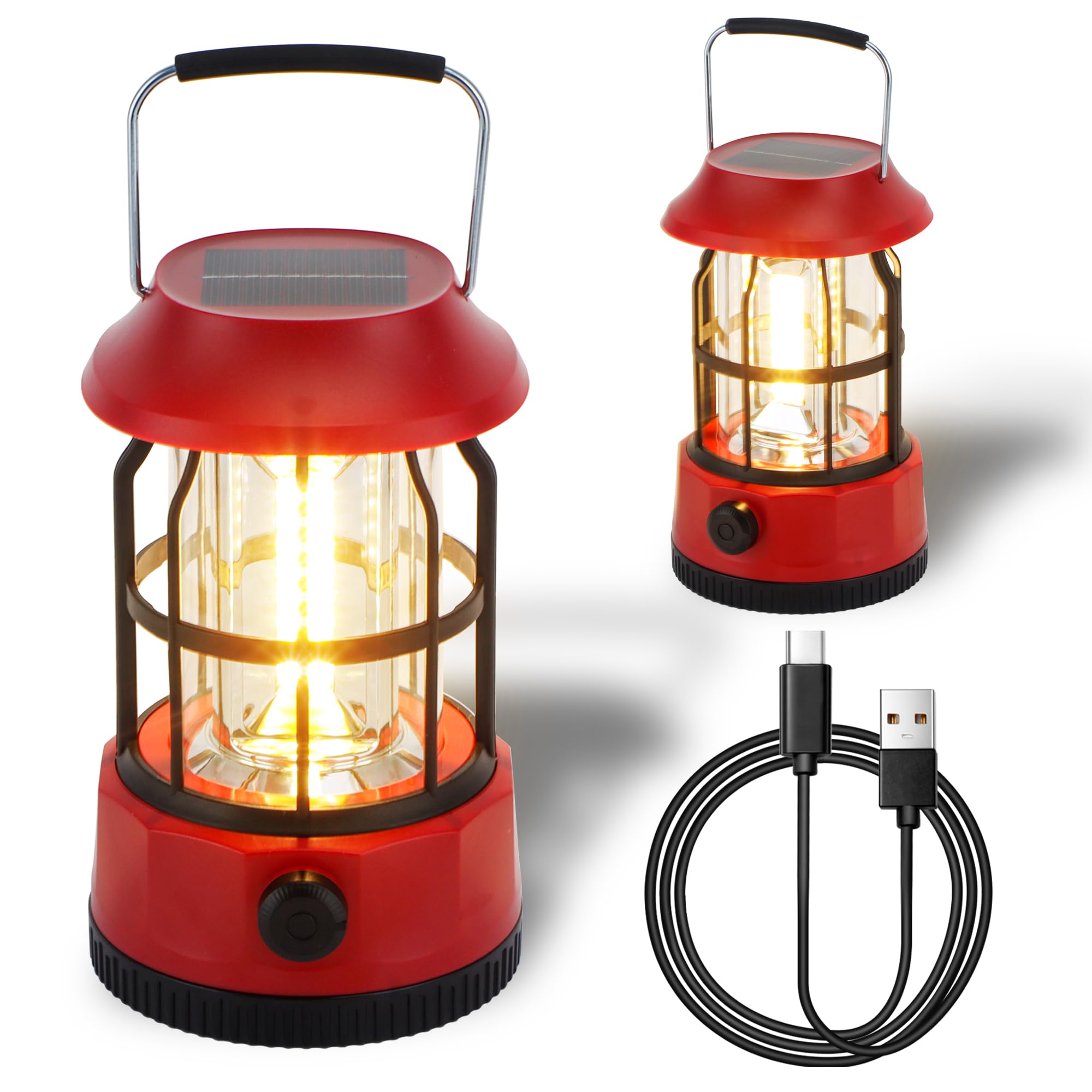 Trirocks Set 2 Lanterne Solari da Campeggio LED