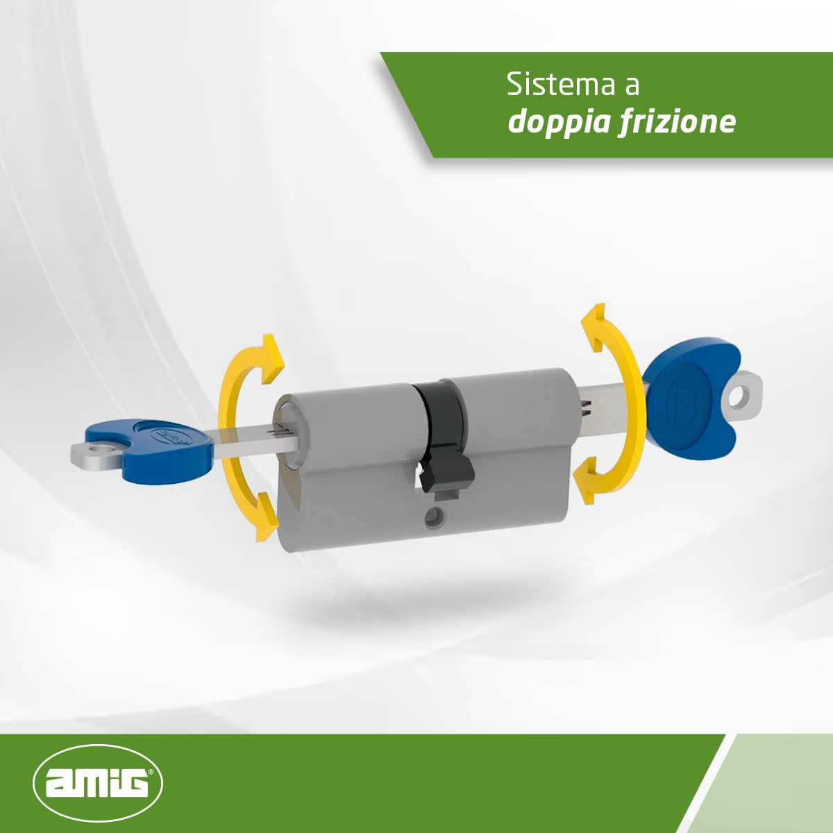 Amig - Serratura di Sicurezza a Cilindro 80mm - immagine 4