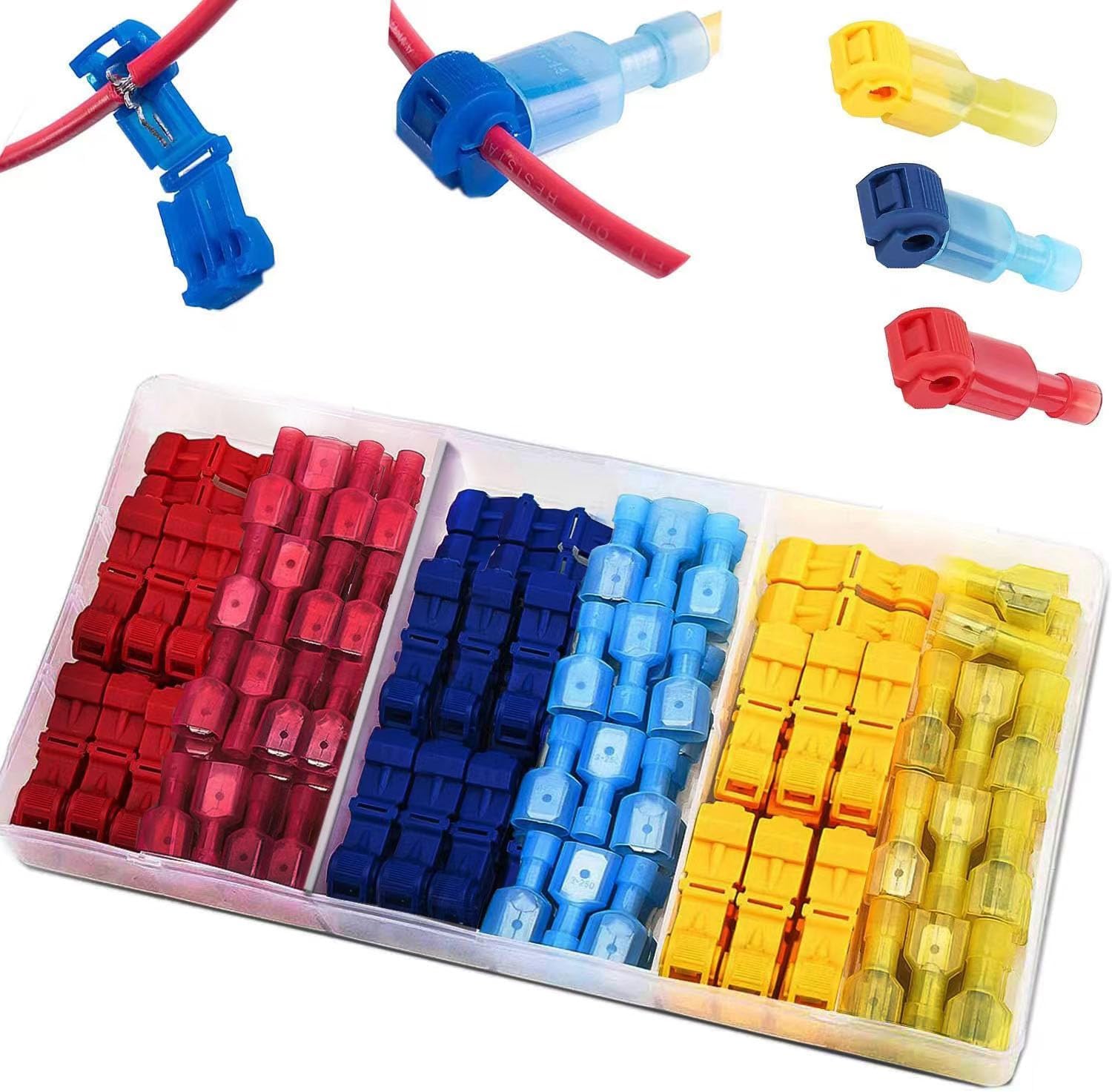 RUNCCI-YUN 120Pcs Connettori T-Tap Rapidi - immagine 1