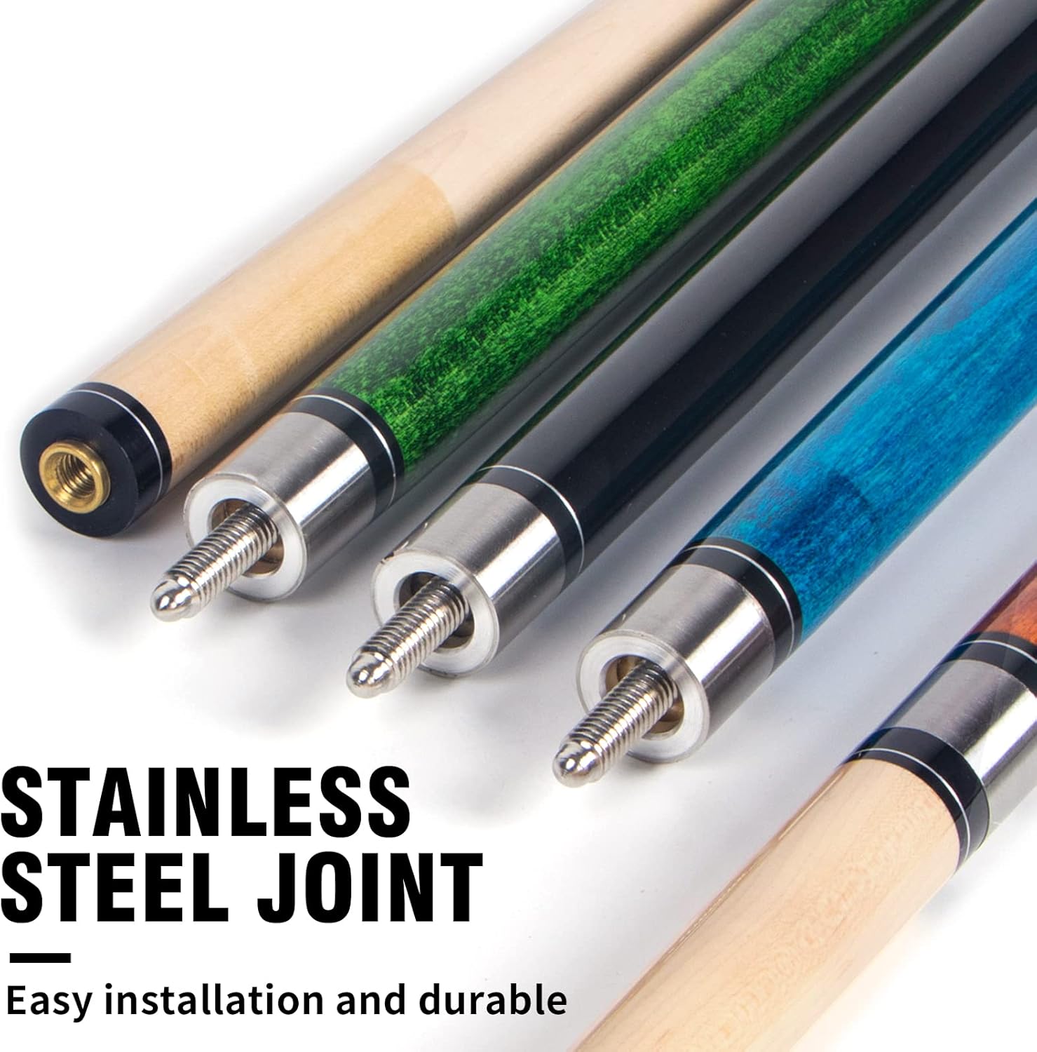 AKLOT Stecca da Biliardo 58" in Legno di Acero - immagine 4