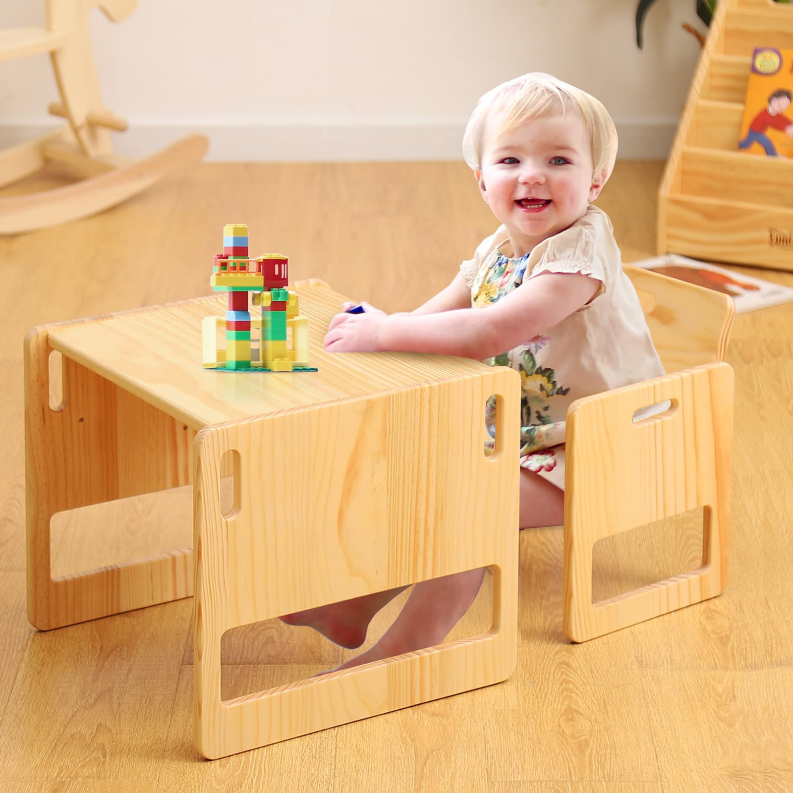 Funlio Set Tavolo e Sedia Montessori per Bambini