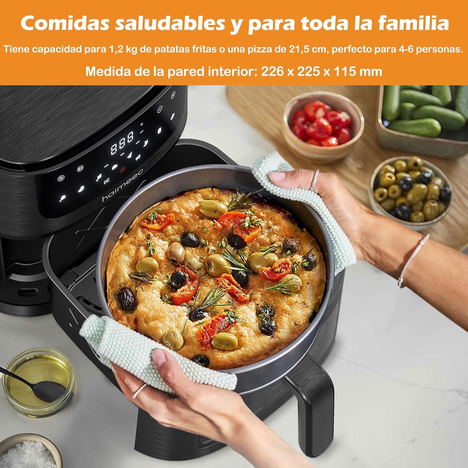 Haimeec Friggitrice ad Aria 6L Digitale - immagine 7