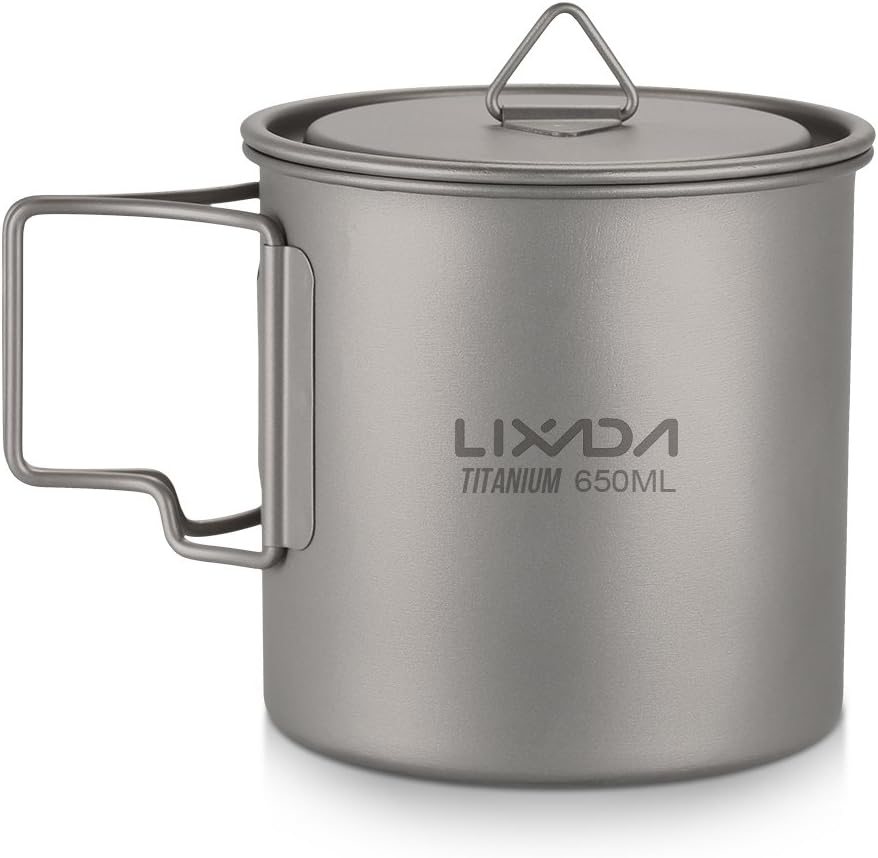 Lixada Titanium Cup Pot Ultralight 900ml - immagine 1