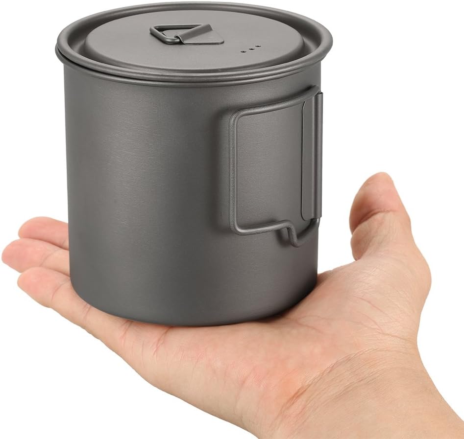 Lixada Titanium Cup Pot Ultralight 900ml - immagine 4