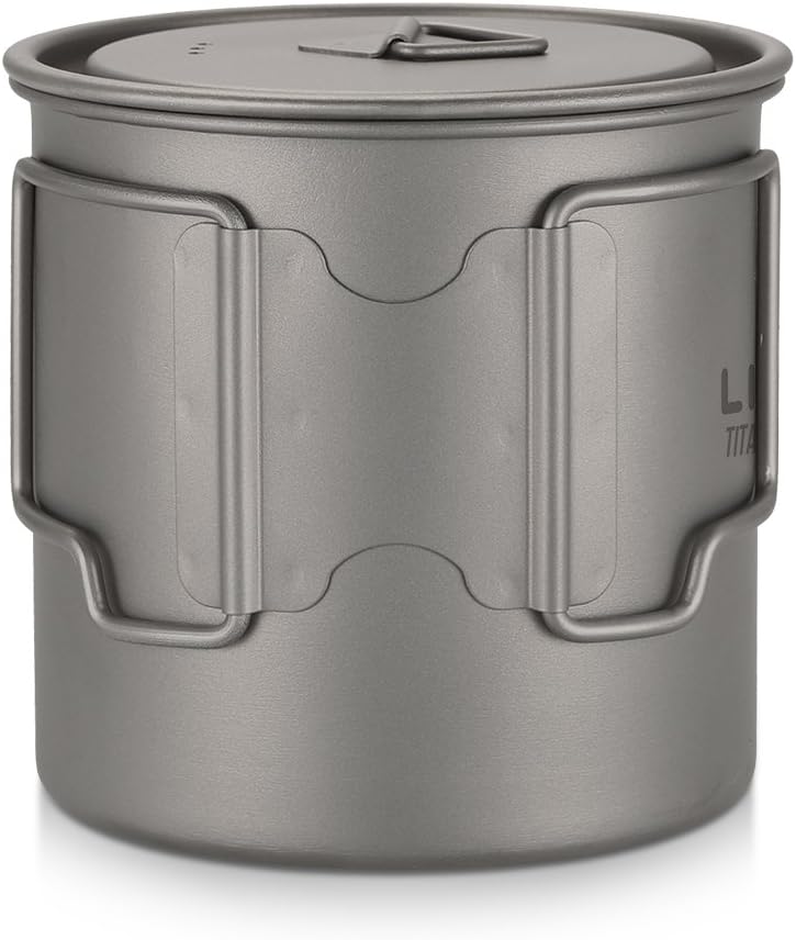 Lixada Titanium Cup Pot Ultralight 900ml - immagine 6