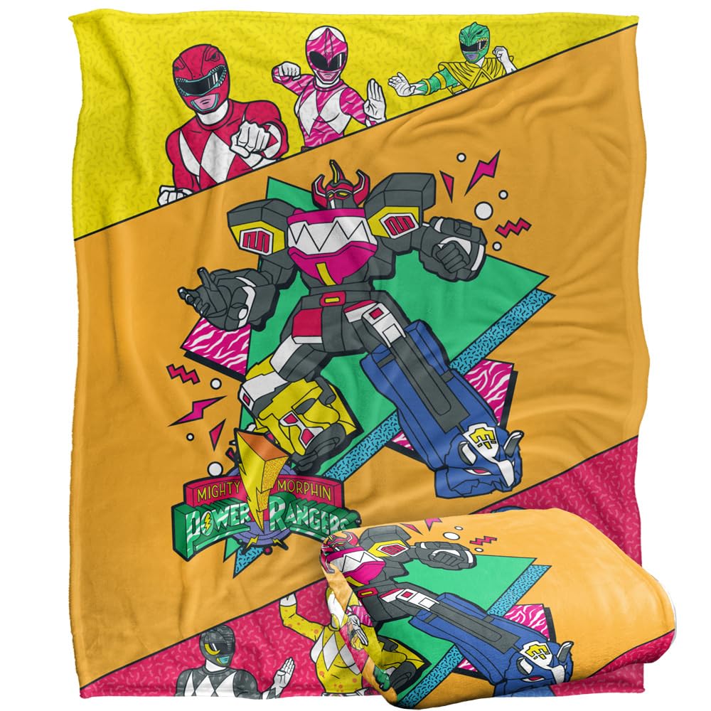 Power Rangers Blanket, 152 x 127 cm Saved By The Megazord Silky Touch ...