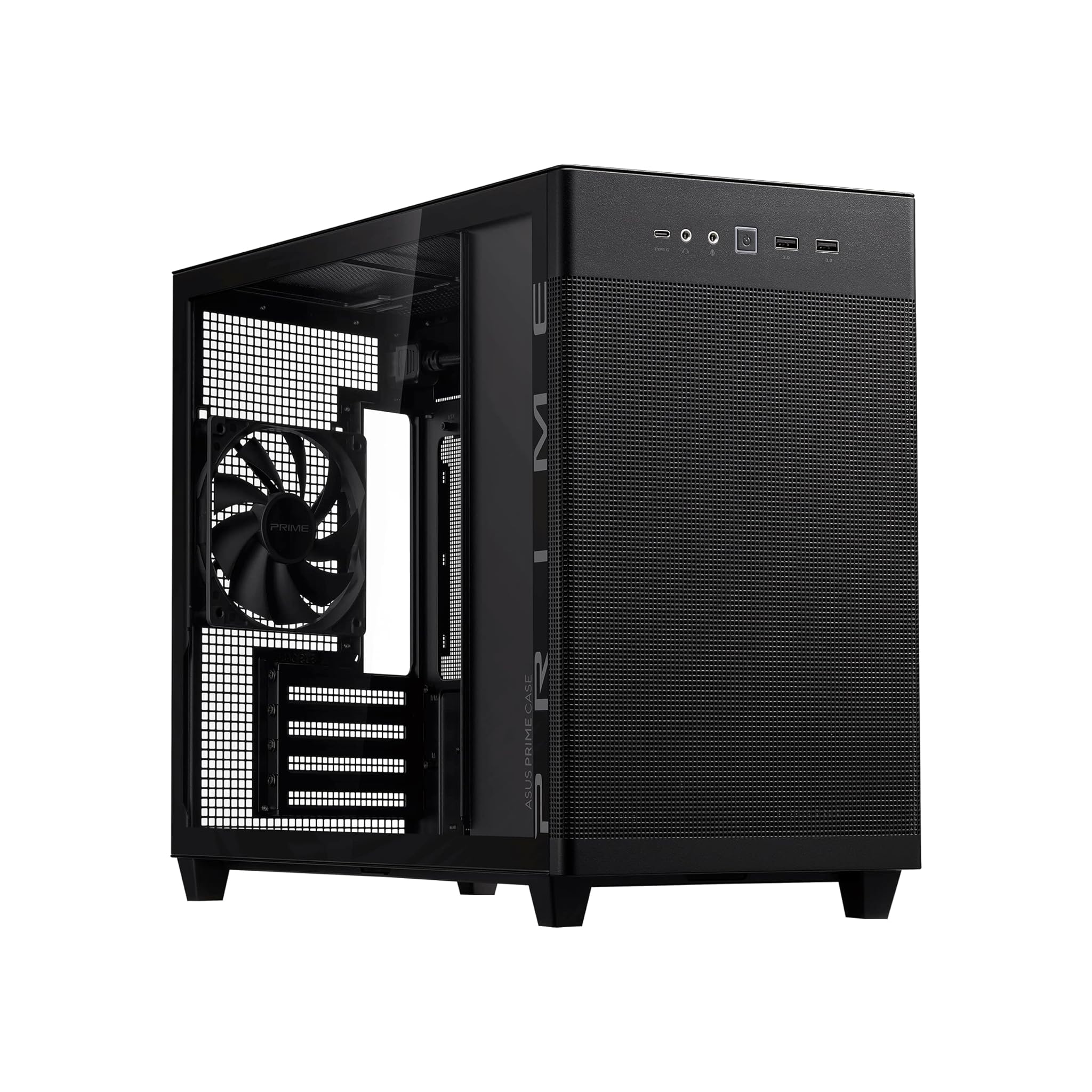 Asus Prime AP201 TG - Case Micro-ATX 33 Litri, Nero