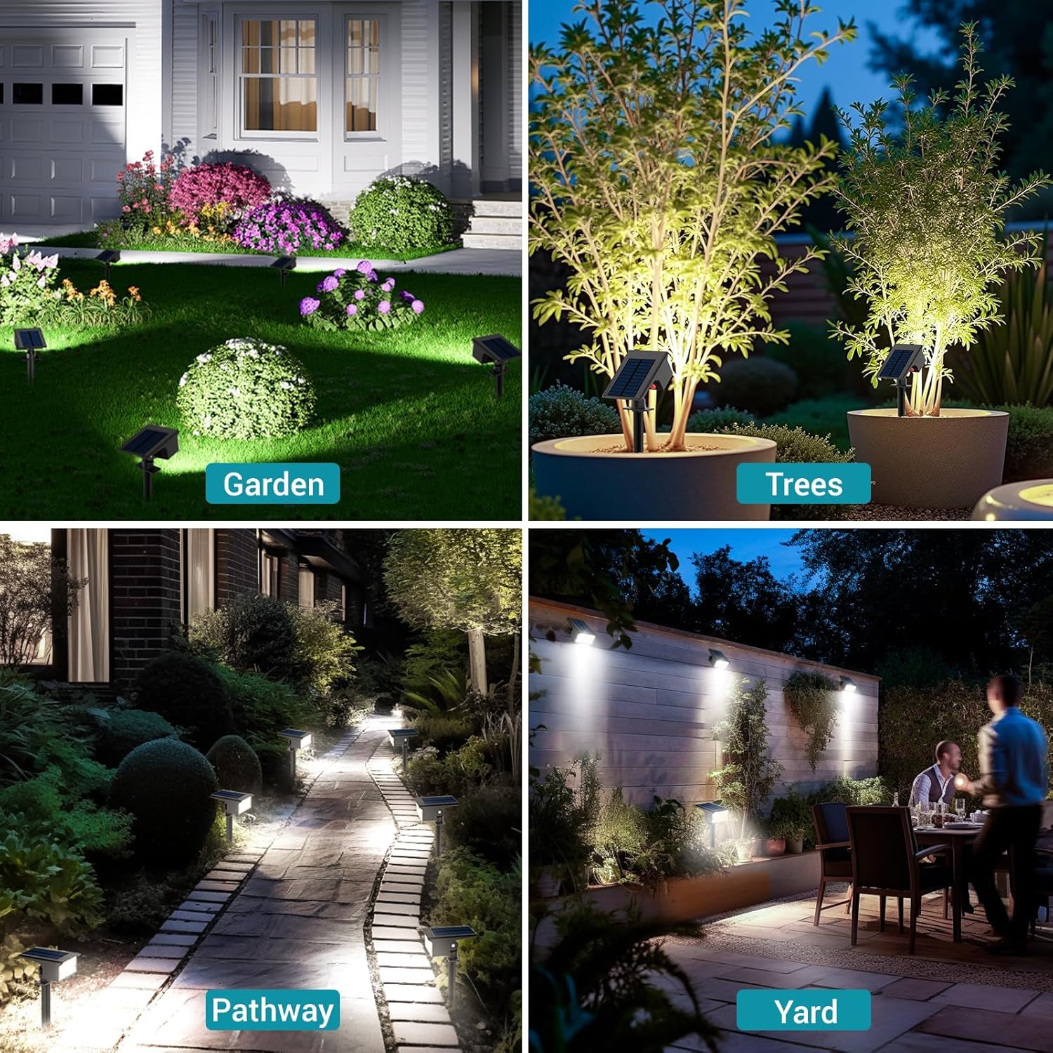 Kolpop 4 Pcs Faretti Solari LED Esterno 77 LED - immagine 5