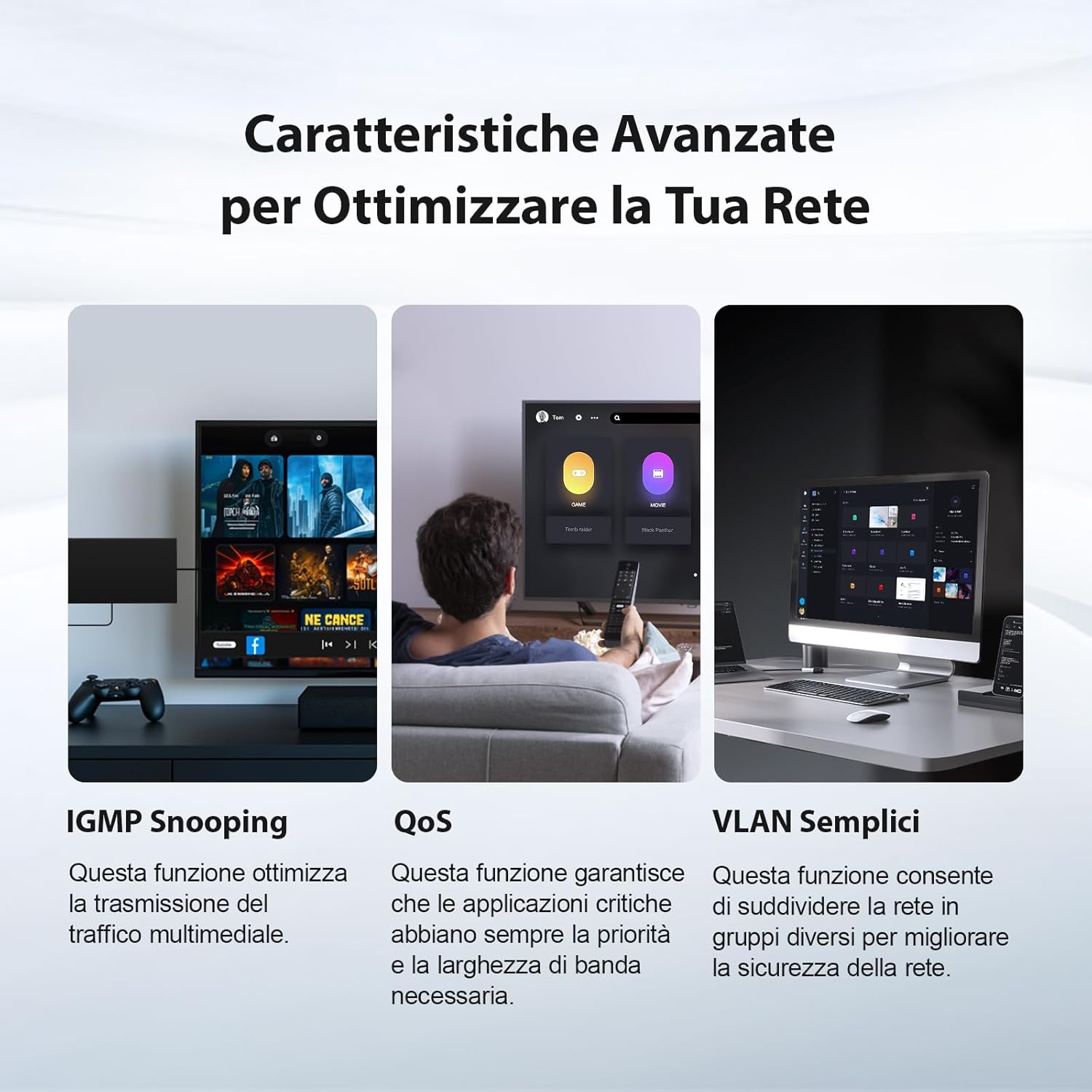 Tenda TEG205E - Switch Managed 5 Porte Gigabit RJ45 - immagine 4