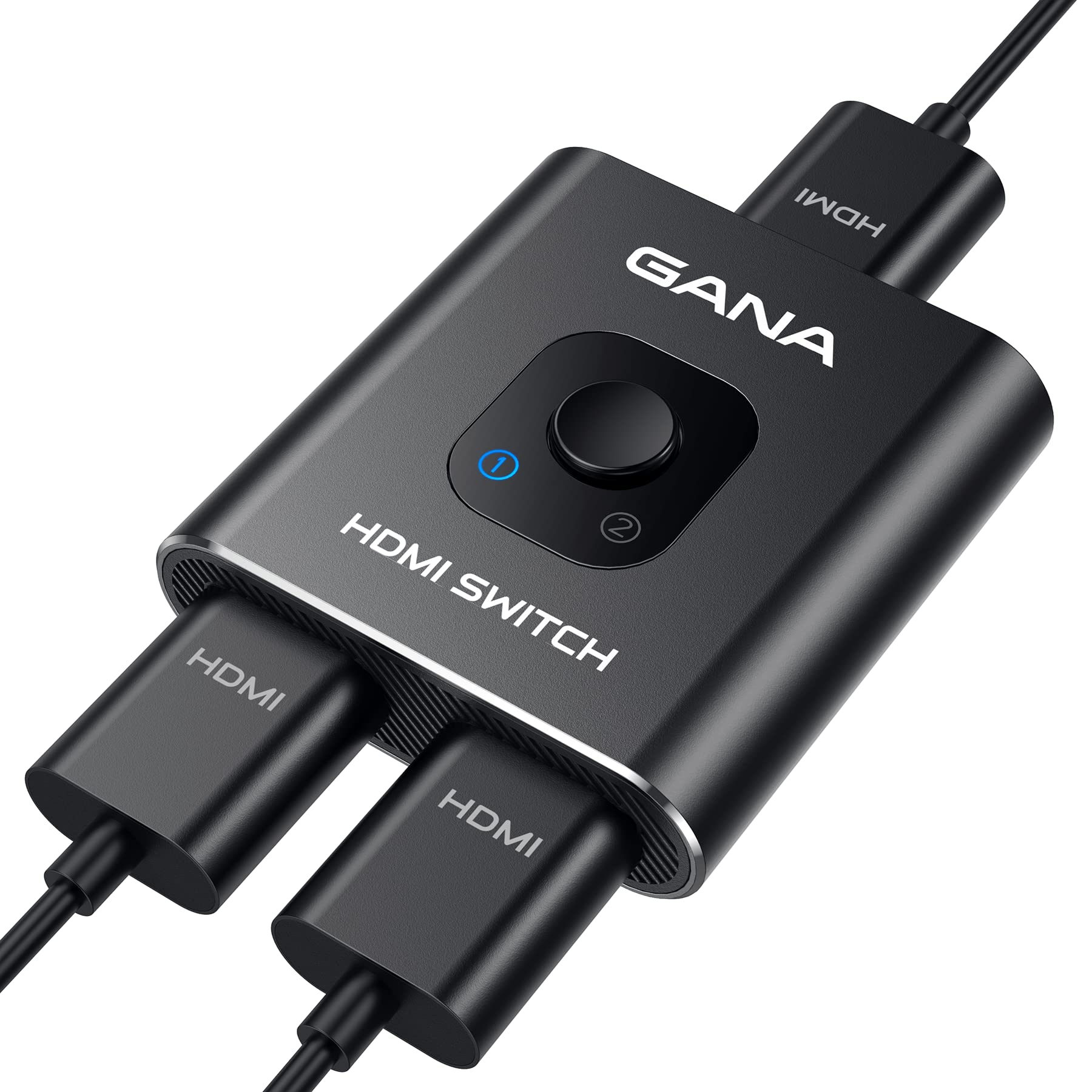 Gana Splitter HDMI 4K 60 Hz Bidirezionale, Nero