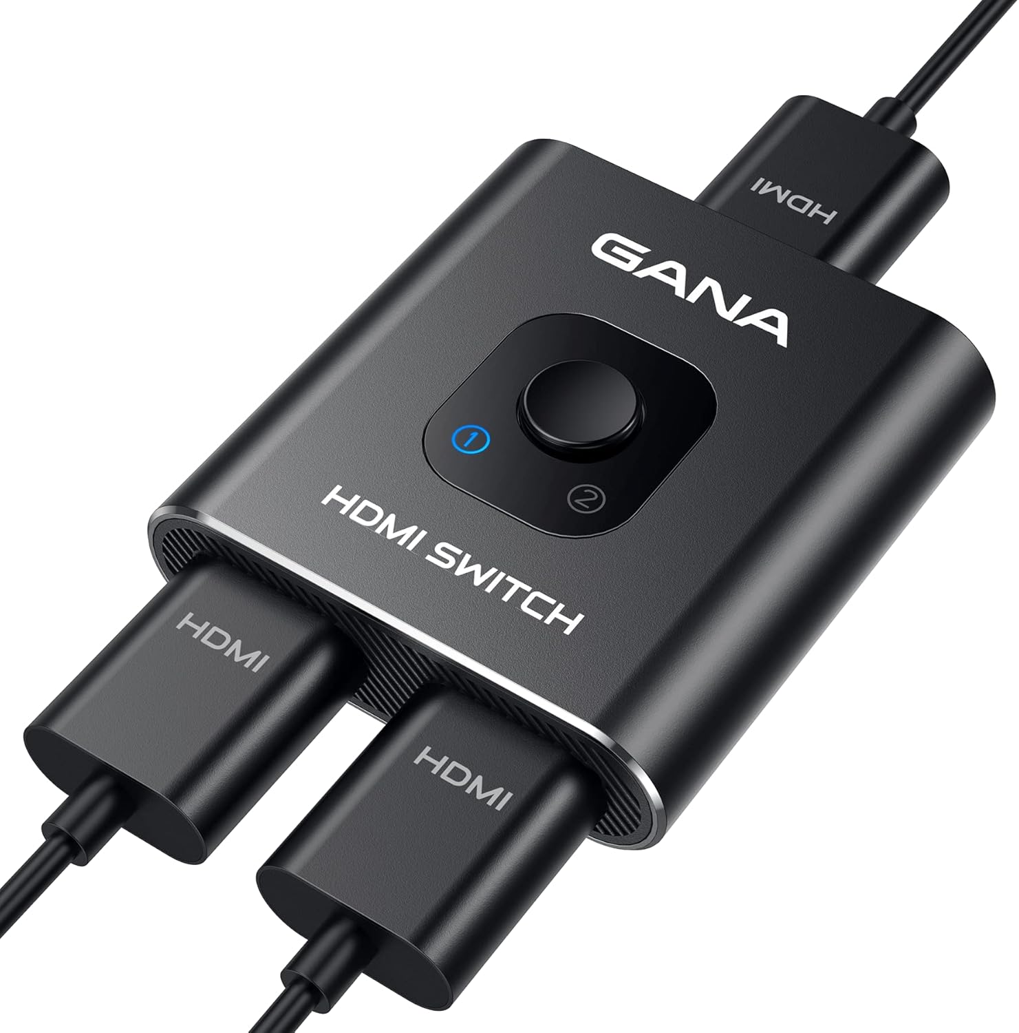 Gana Splitter HDMI 4K 60 Hz Bidirezionale, Nero - immagine 1