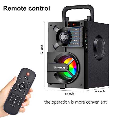 Altoparlante Bluetooth Portatile con Subwoofer, Nero - immagine 4