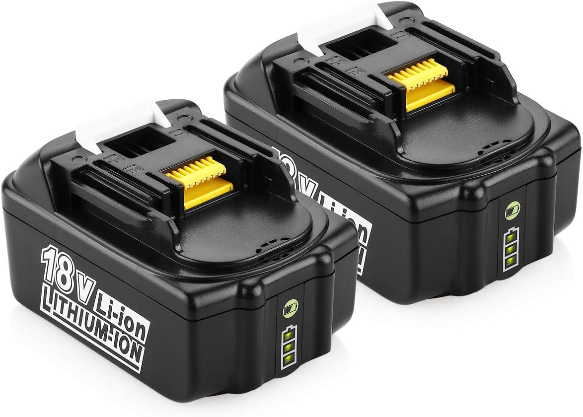 2 x 18V 5.0Ah Batteria per Makita con Indicatore LED