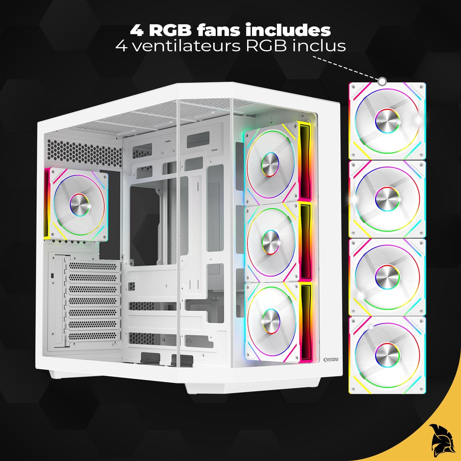 Empire Gaming ECL251 - Case PC Mid-Tower ATX Bianco - immagine 4