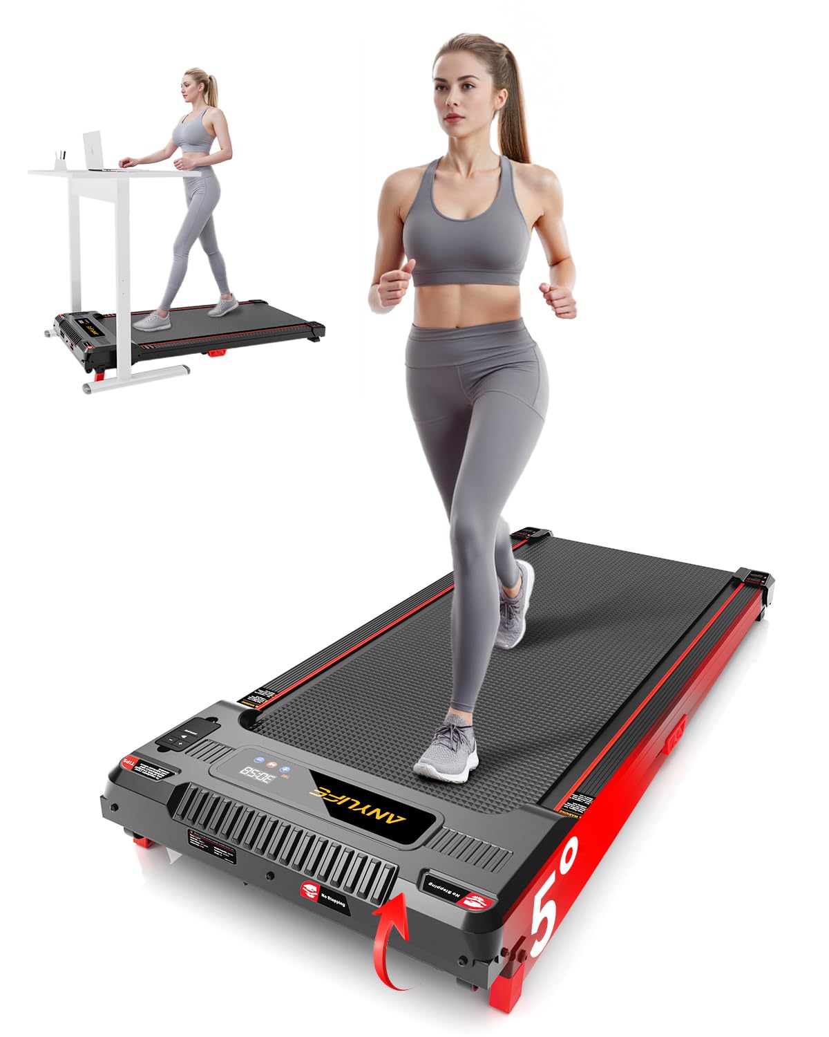 Anylife Tapis Roulant da Tavolo con Inclinazione 150kg