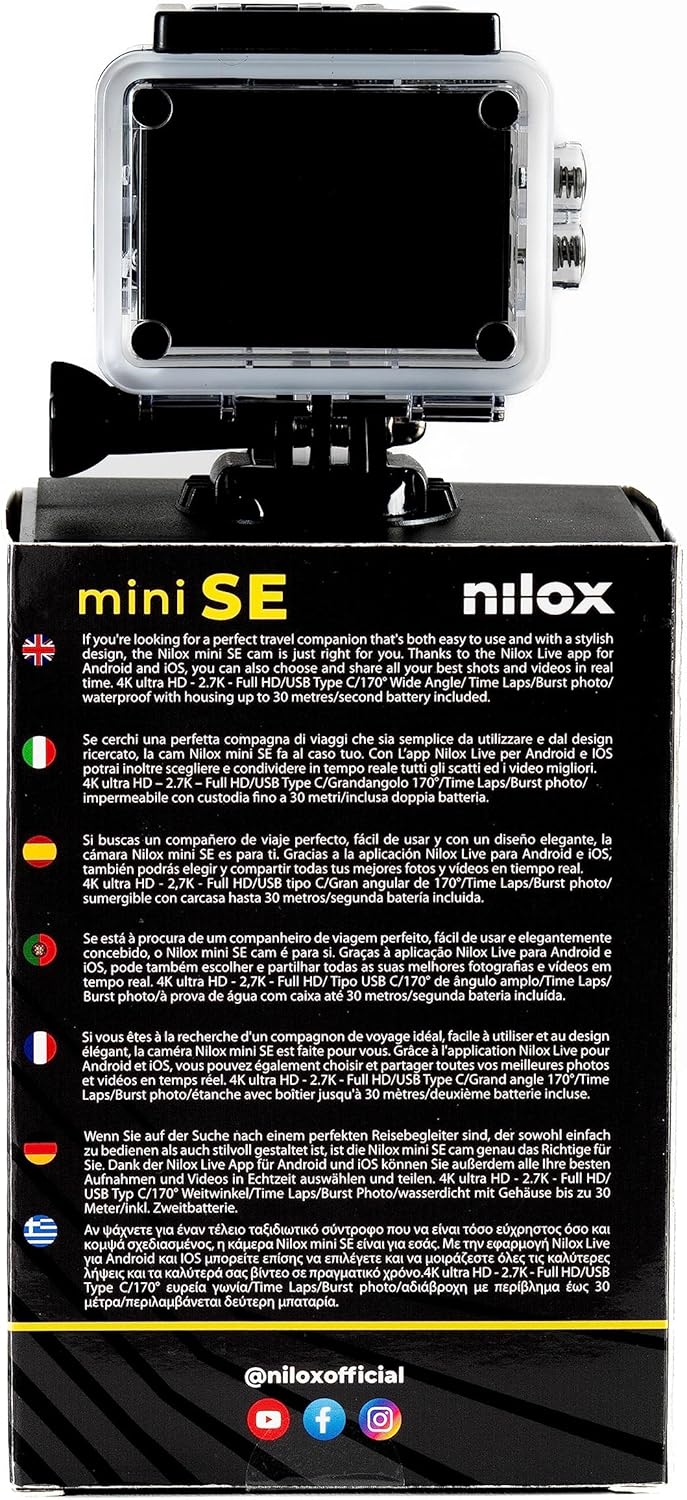 Nilox Action Cam Mini-SE 4K WiFi con Stabilizzatore - immagine 6