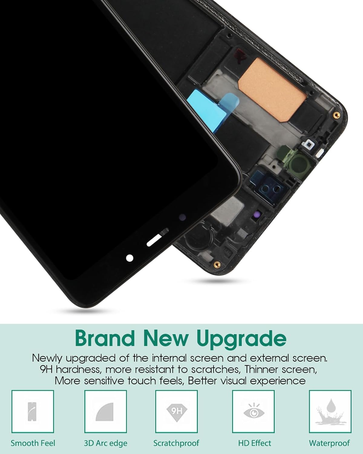 Display OLED per Samsung Galaxy A9 2018 - Nero - immagine 5