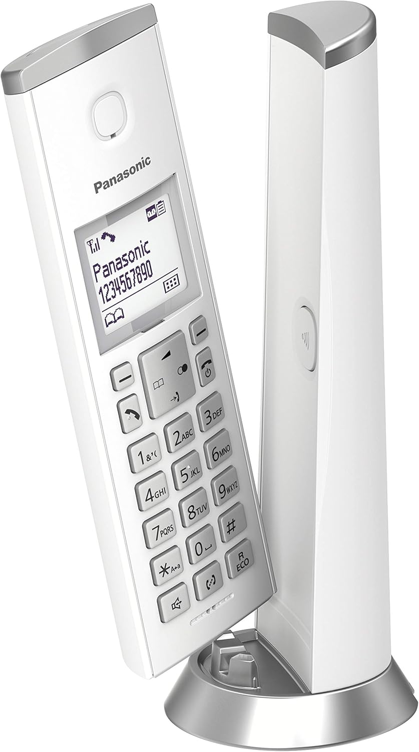 Panasonic KX-TGK220JTW - Telefono Cordless DECT con Segreteria, Bianco - immagine 2