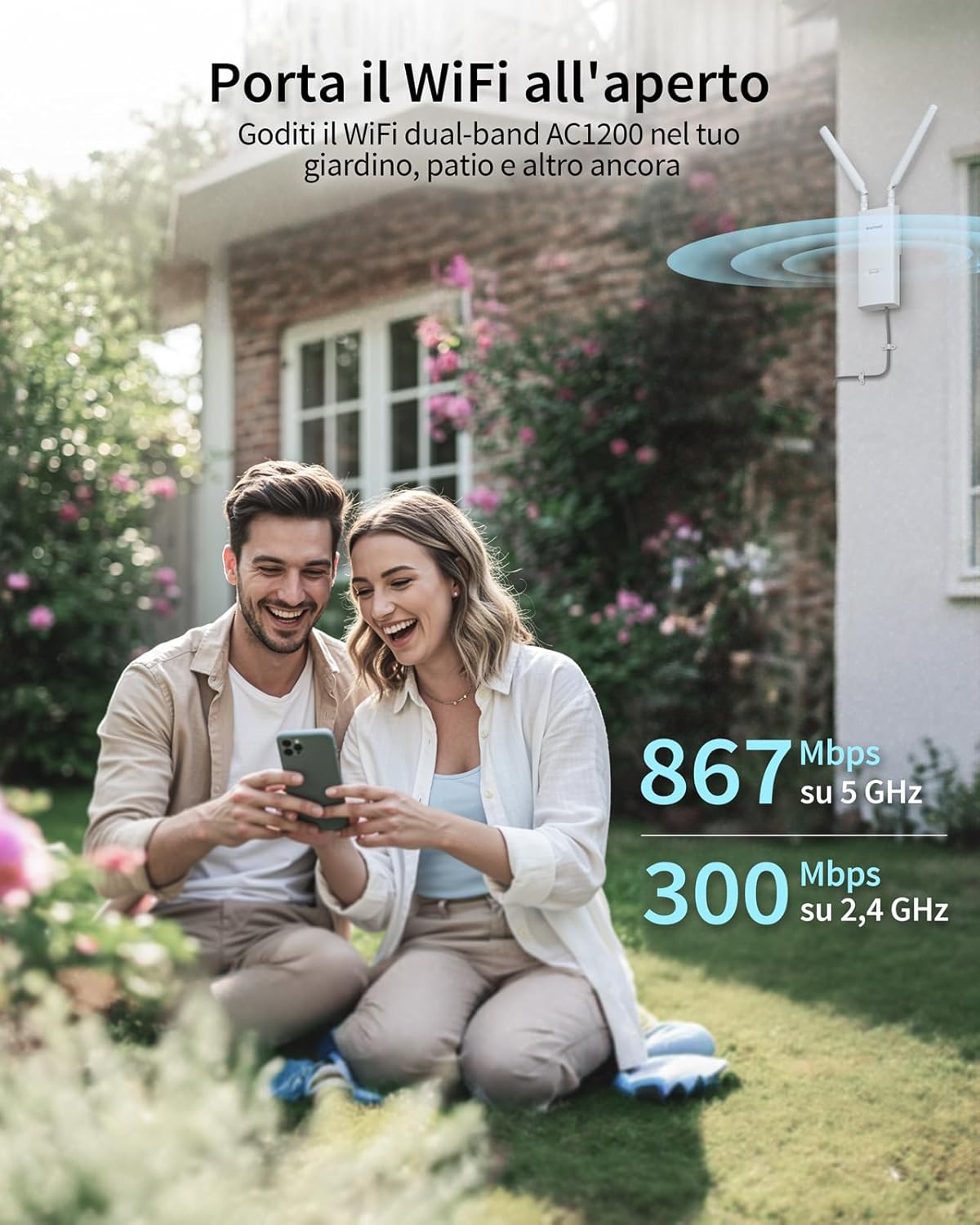 Brostrend AC1200 Ripetitore WiFi Esterno Dual Band - immagine 3