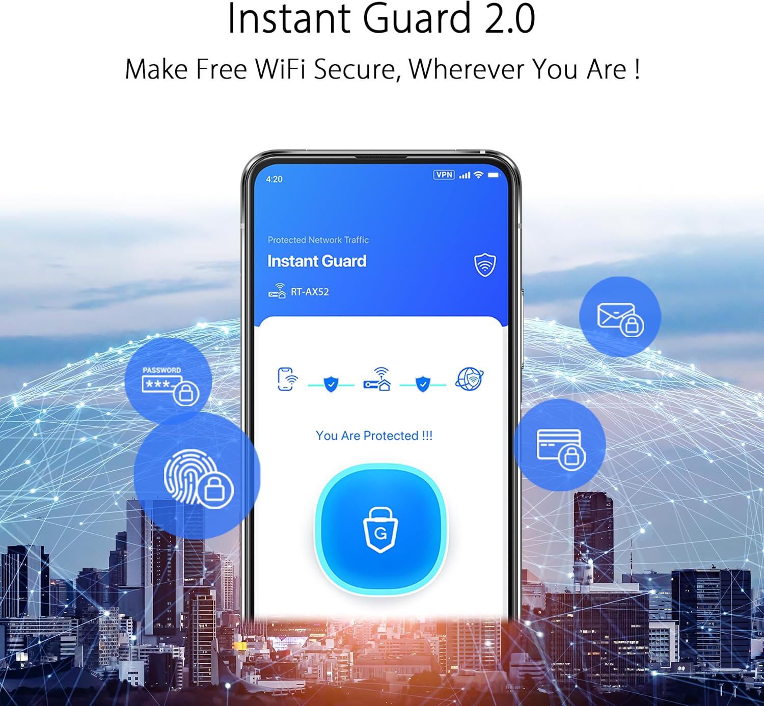 Asus RT-AX52 AX1800 Router Dual Band WiFi 6, Nero - immagine 3