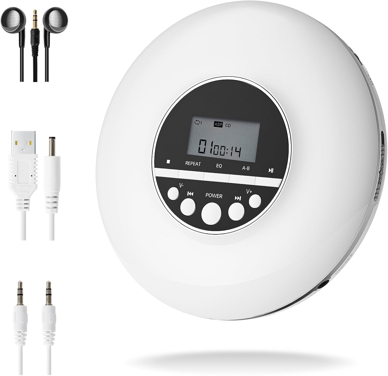 Gueray Lettore CD Portatile HiFi con Cuffie - immagine 1