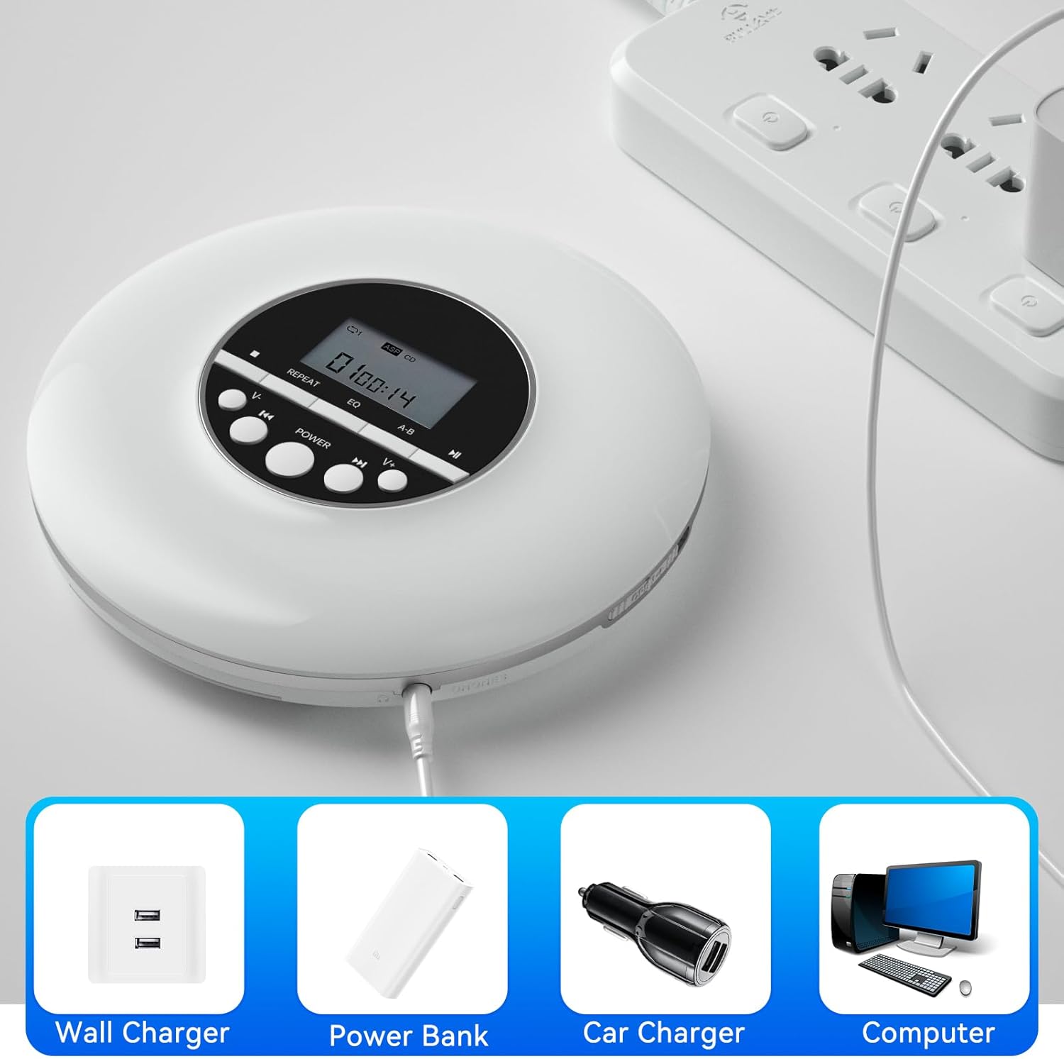 Gueray Lettore CD Portatile HiFi con Cuffie - immagine 5