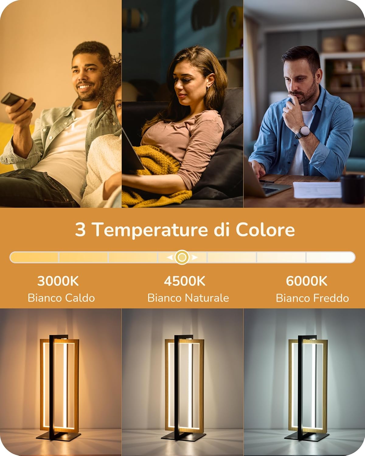 Edishine Lampada da Comodino LED Touch Dimmerabile - immagine 2