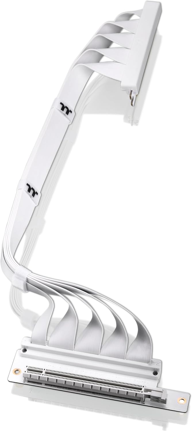 Thermaltake Cavo Riser PCIe 4.0 400mm Bianco - immagine 1